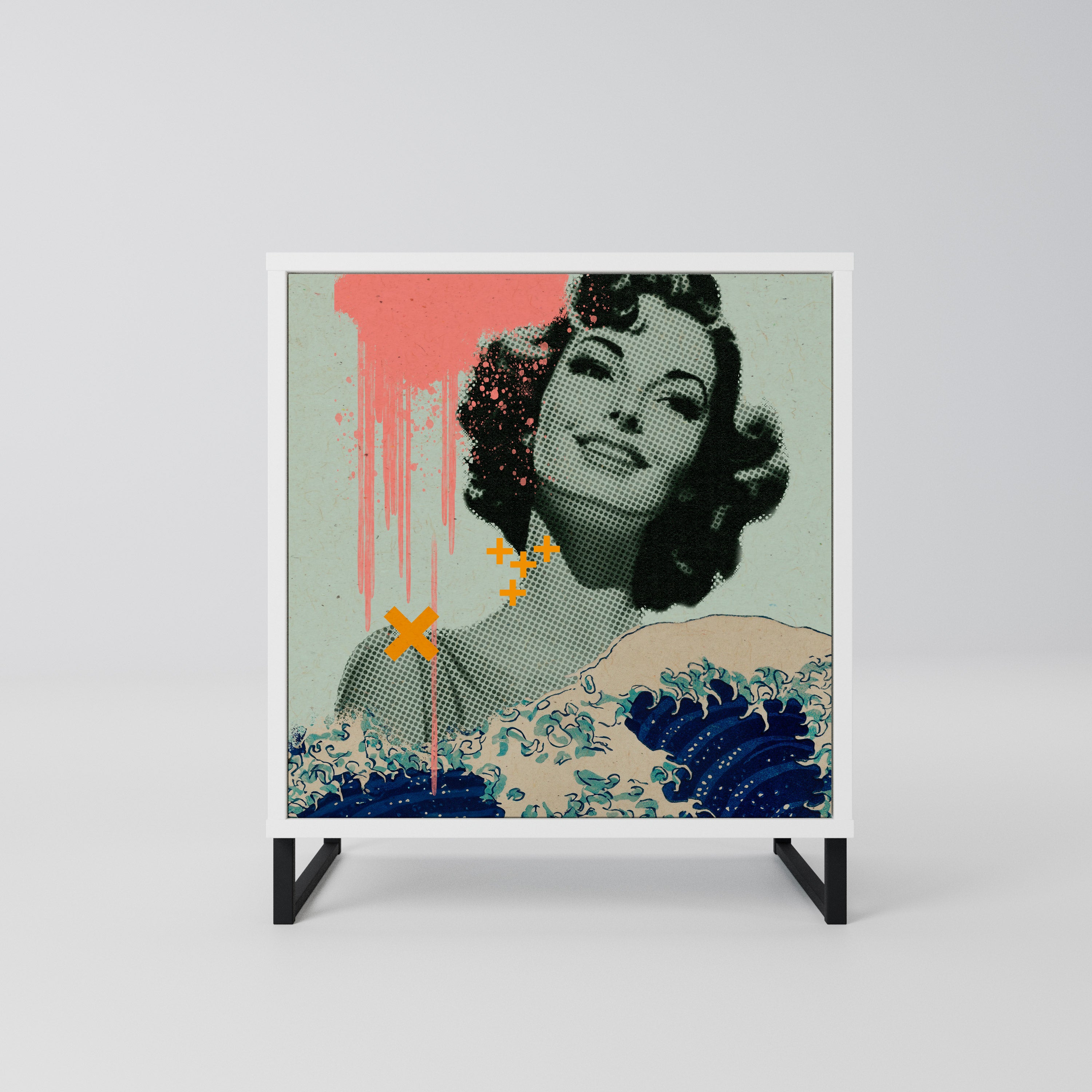 KANAGAWA BEAUTY Komoda 1-drzwiowa korpus Biały