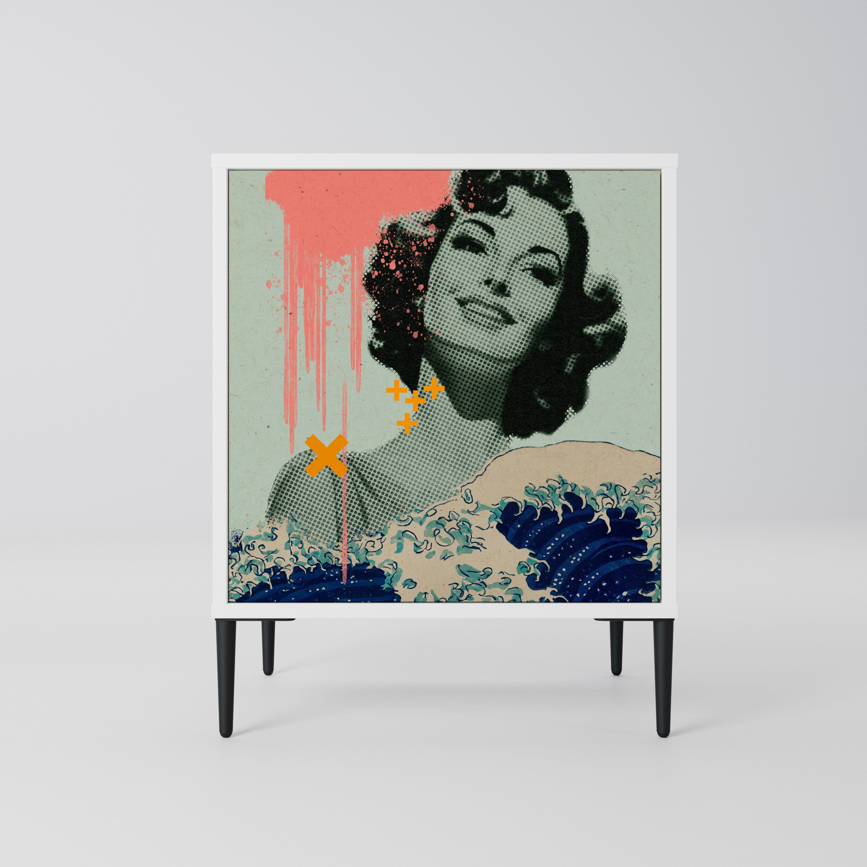 KANAGAWA BEAUTY Komoda 1-drzwiowa korpus Biały