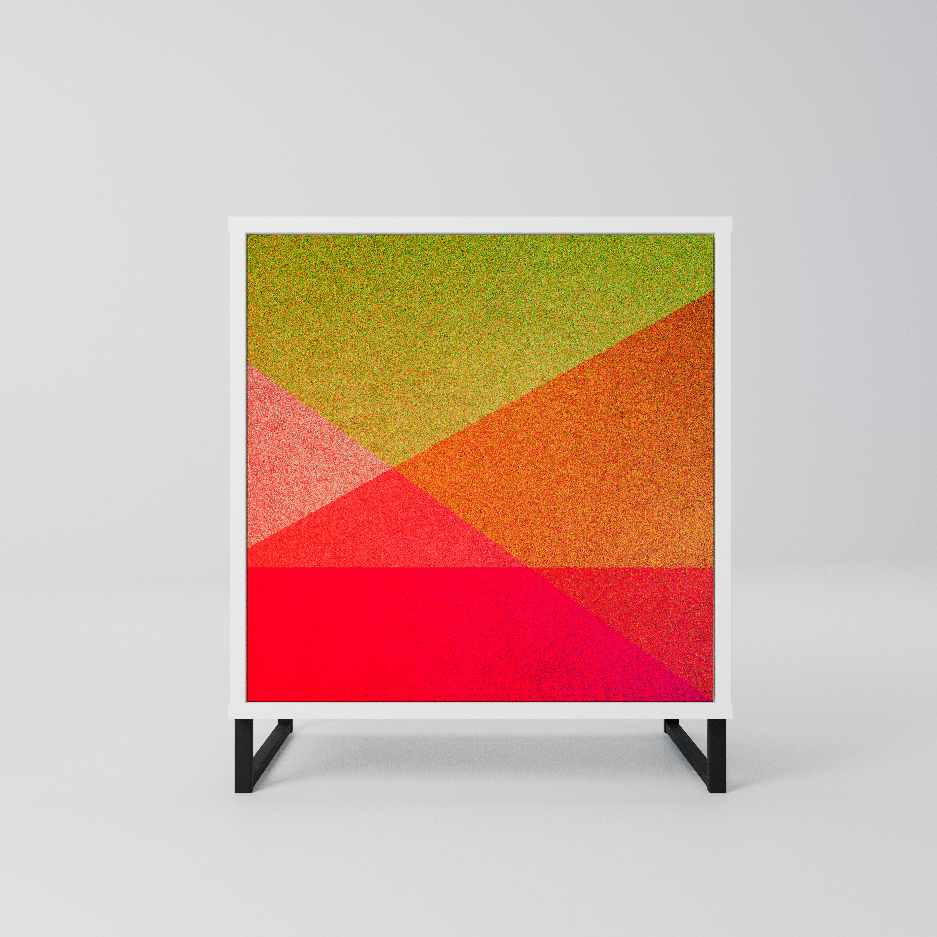 VIVID GEOMETRY Komoda 1-drzwiowa korpus Biały