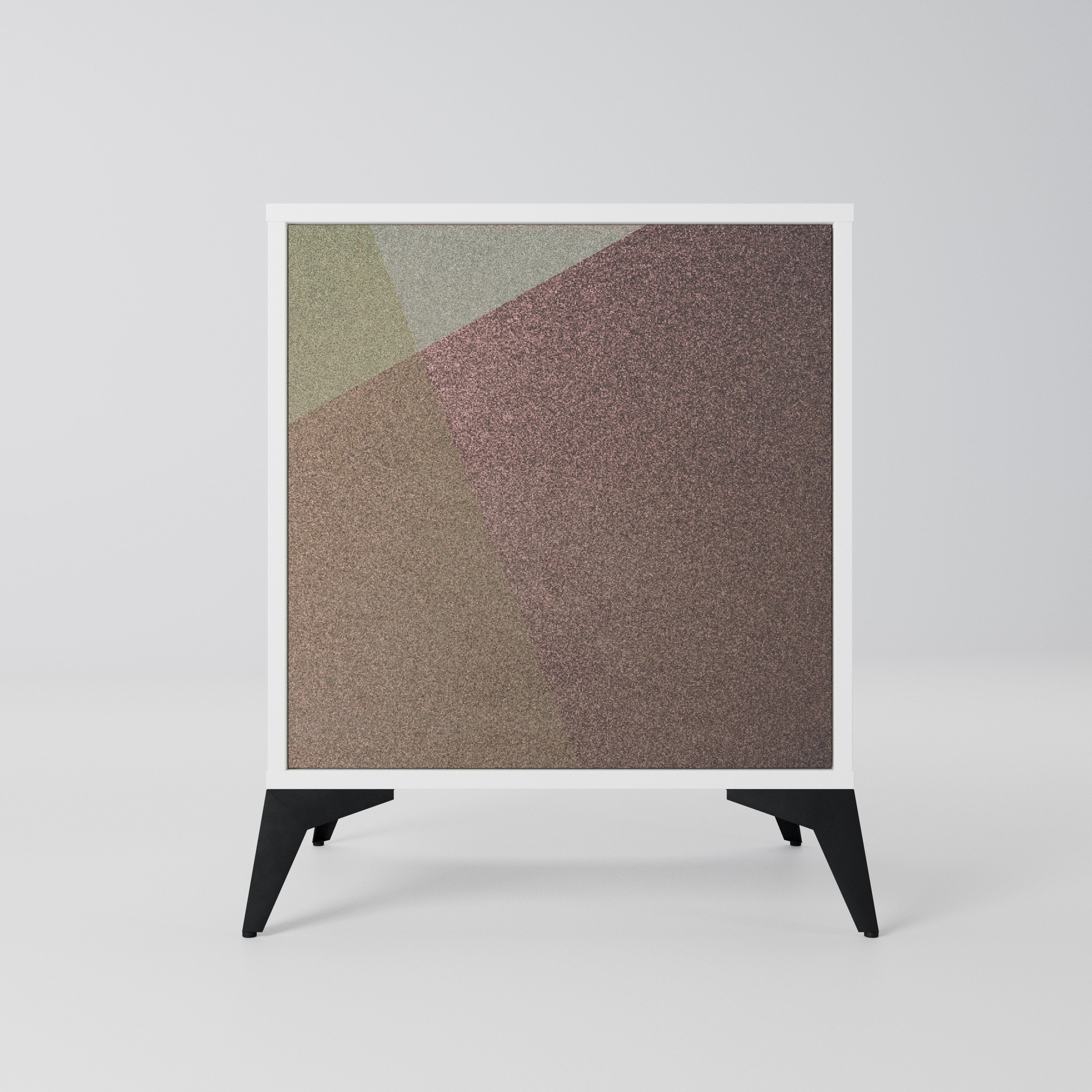 BEIGE GEOMETRY Komoda 1-drzwiowa korpus Biały