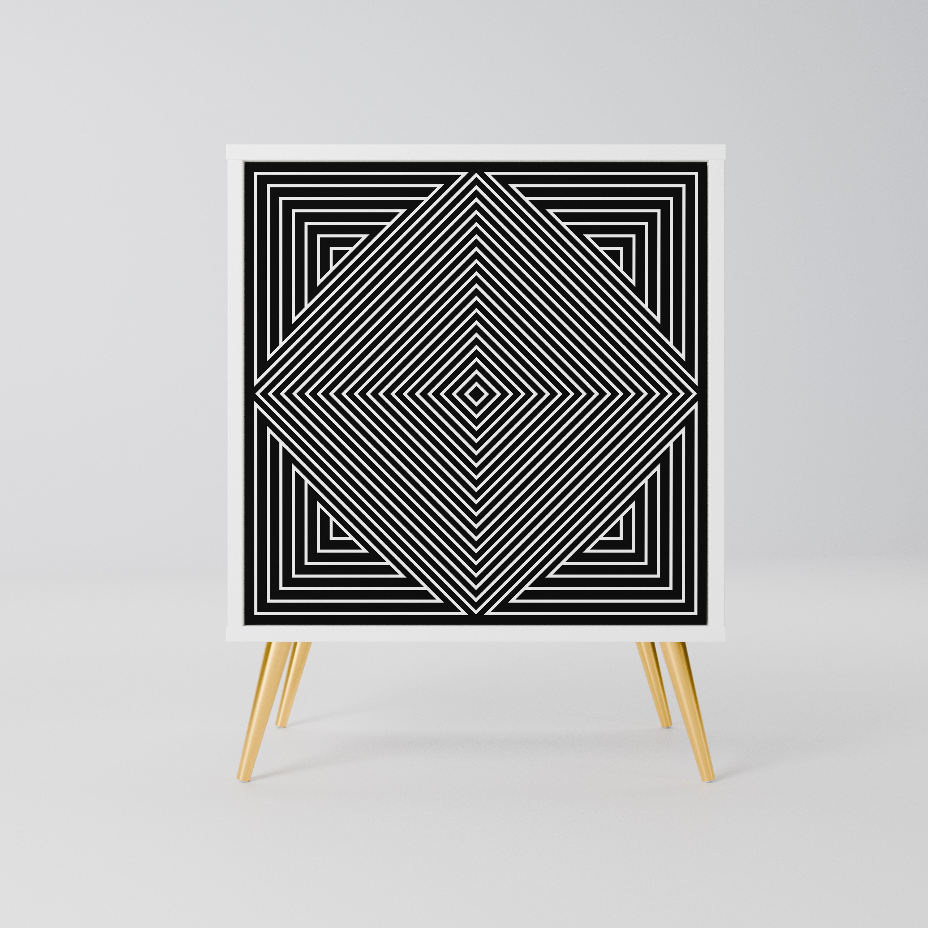 POLYGON ILLUSION Komoda 1-drzwiowa korpus Biały