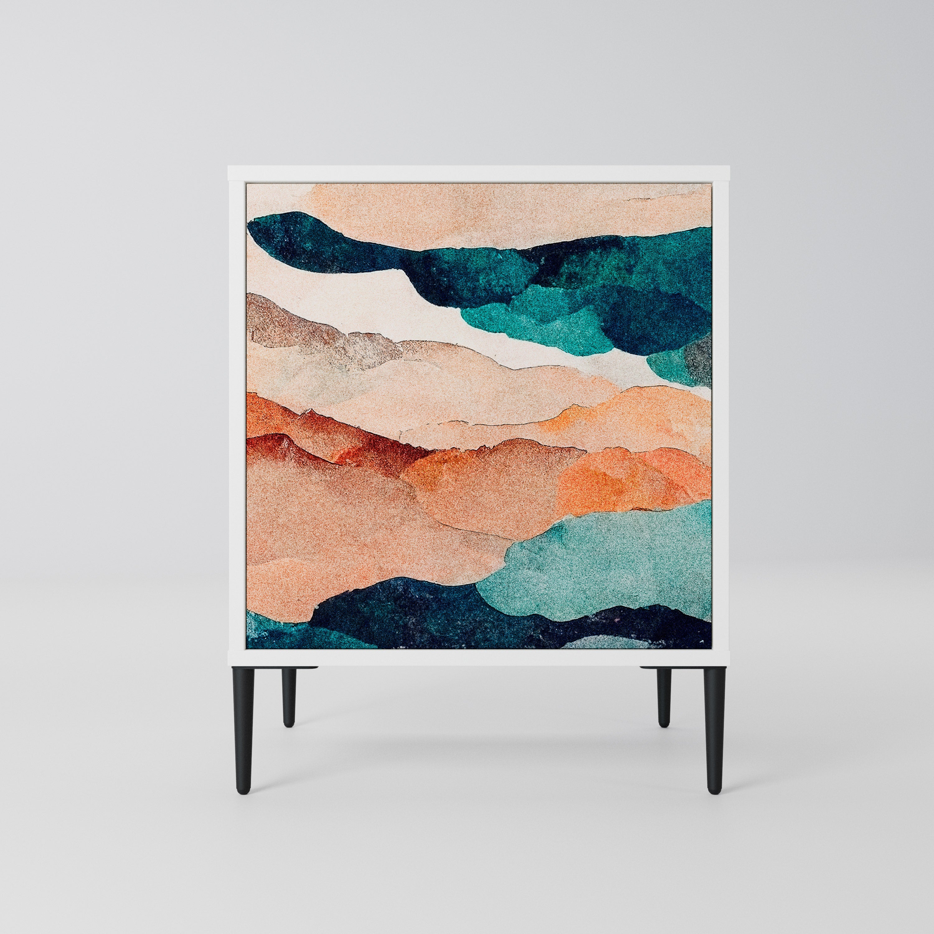ABSTRACT LANDSCAPE Komoda 1-drzwiowa korpus Biały