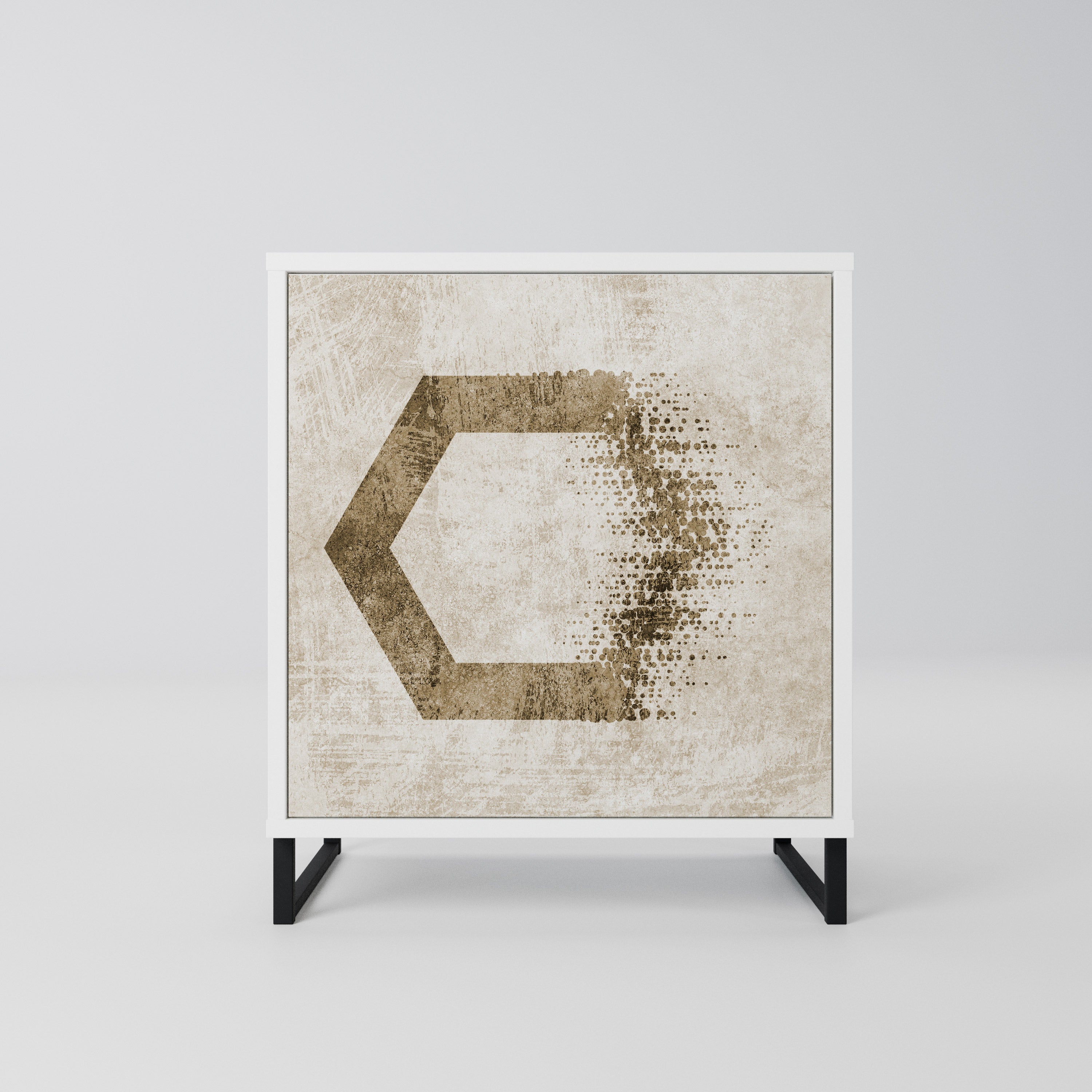 HEXAGONAL SHAPES Komoda 1-drzwiowa korpus Biały
