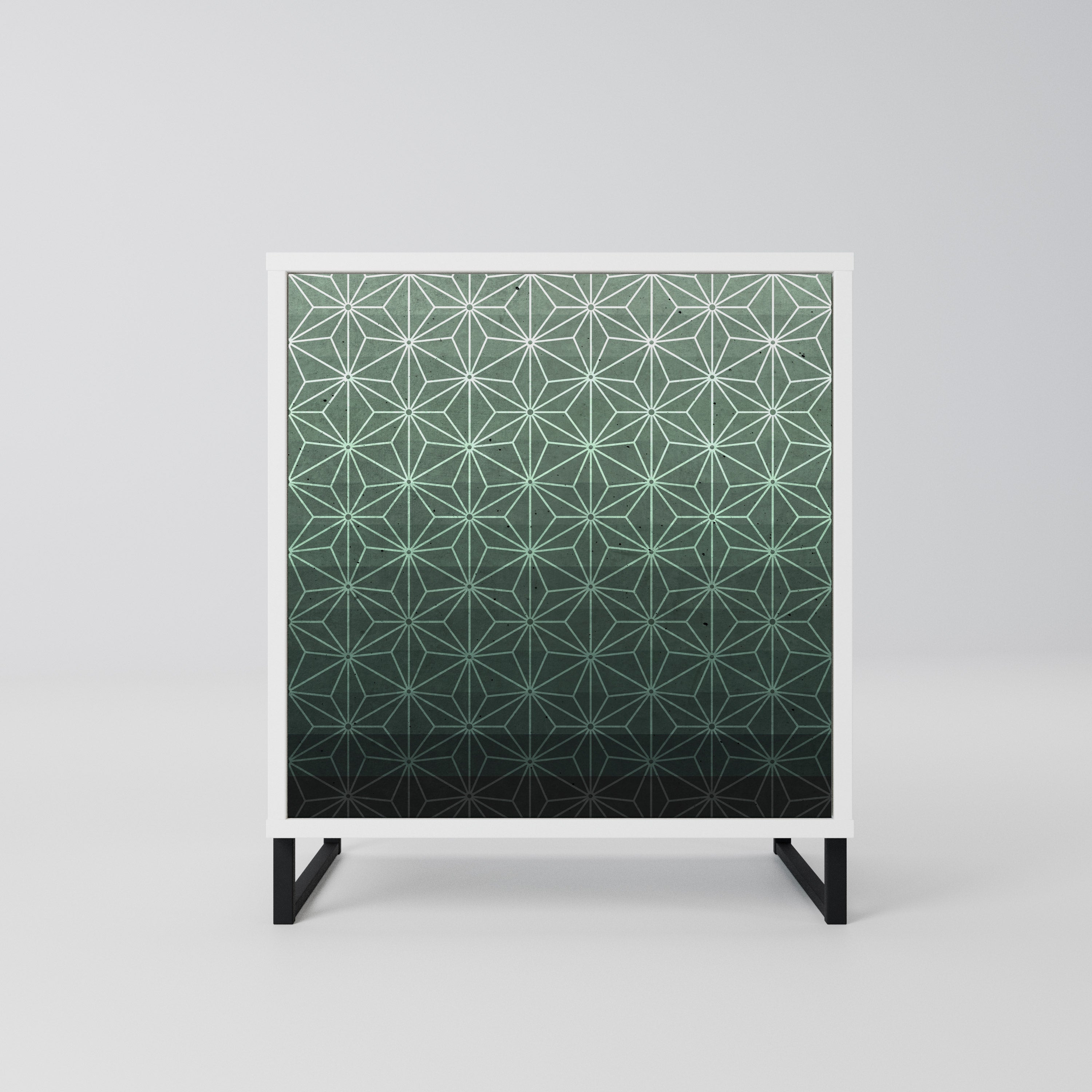 ORNAMENTAL GLIMMER Komoda 1-drzwiowa korpus Biały