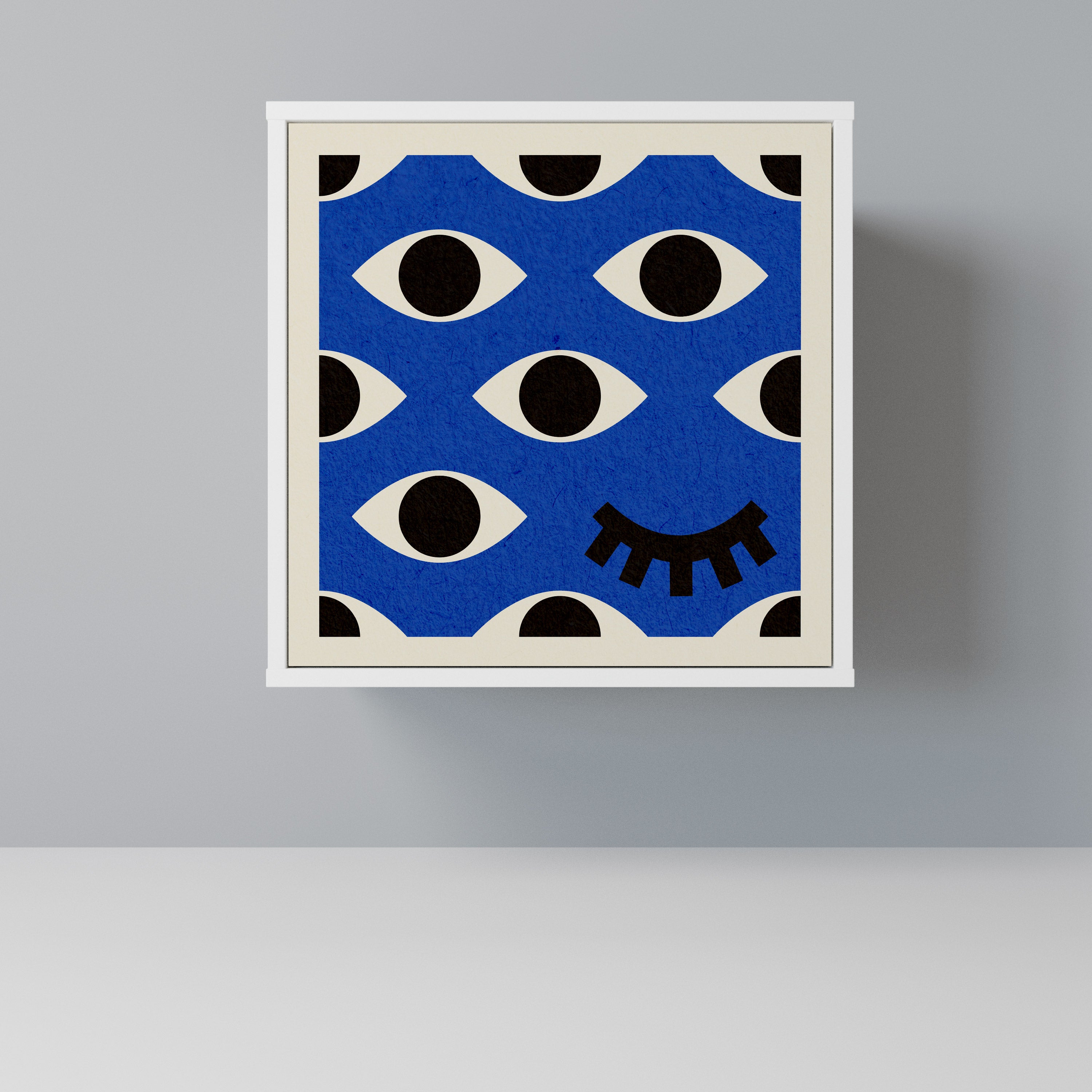 GEOMETRIC EYES Komoda 1-drzwiowa korpus Biały
