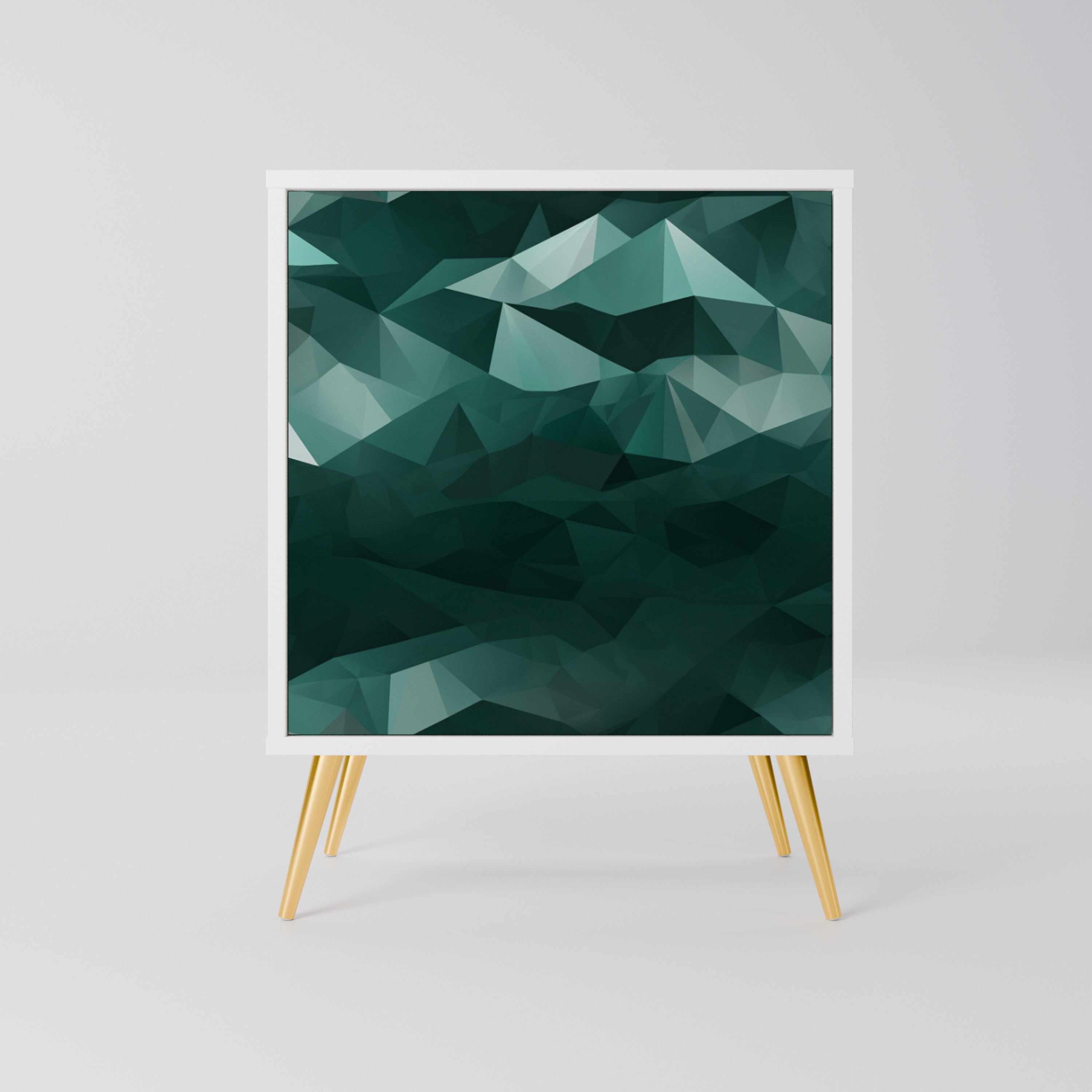 POLYGONAL FLOATING Komoda 1-drzwiowa korpus Biały