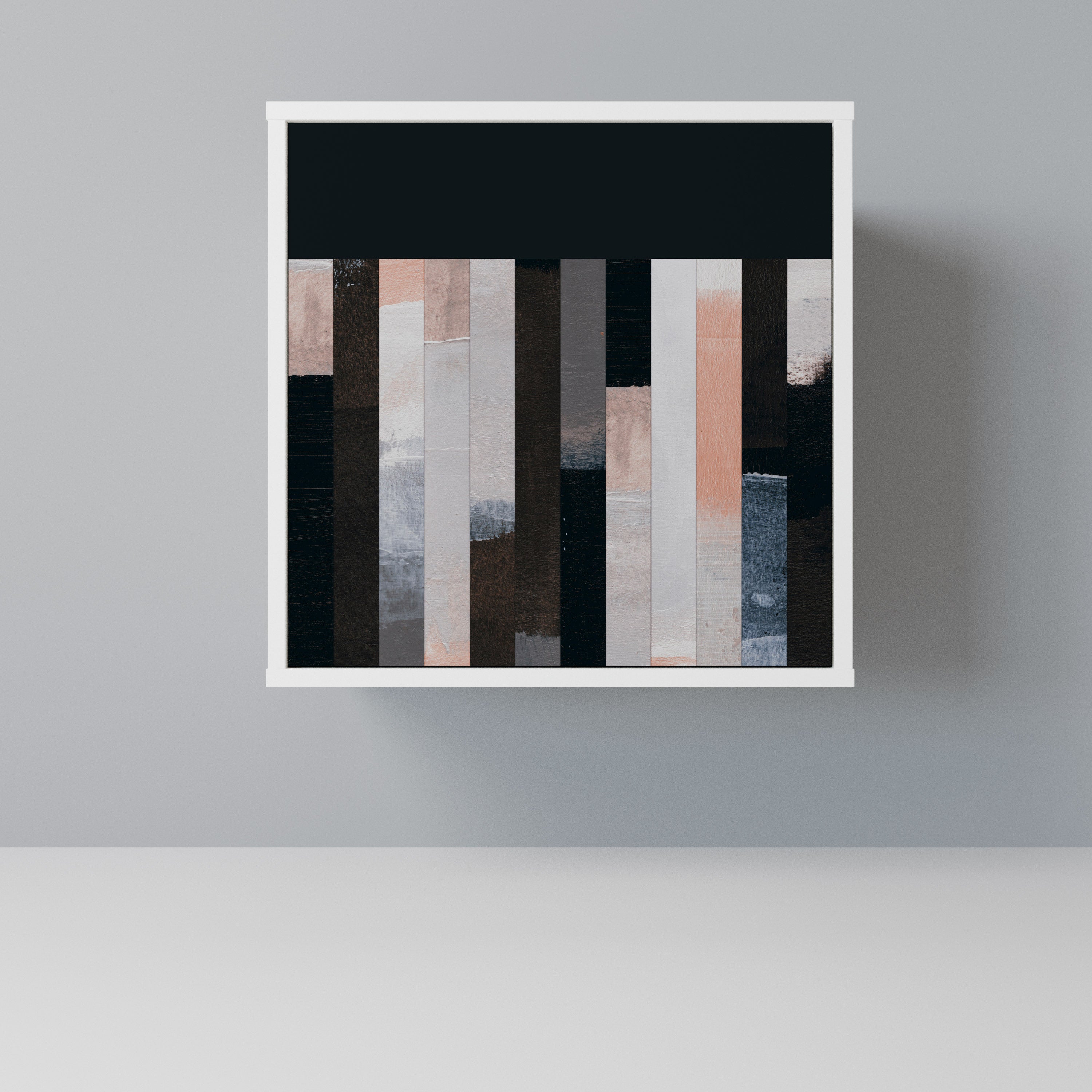 COLLAGE OF RECTANGLES Komoda 1-drzwiowa korpus Biały