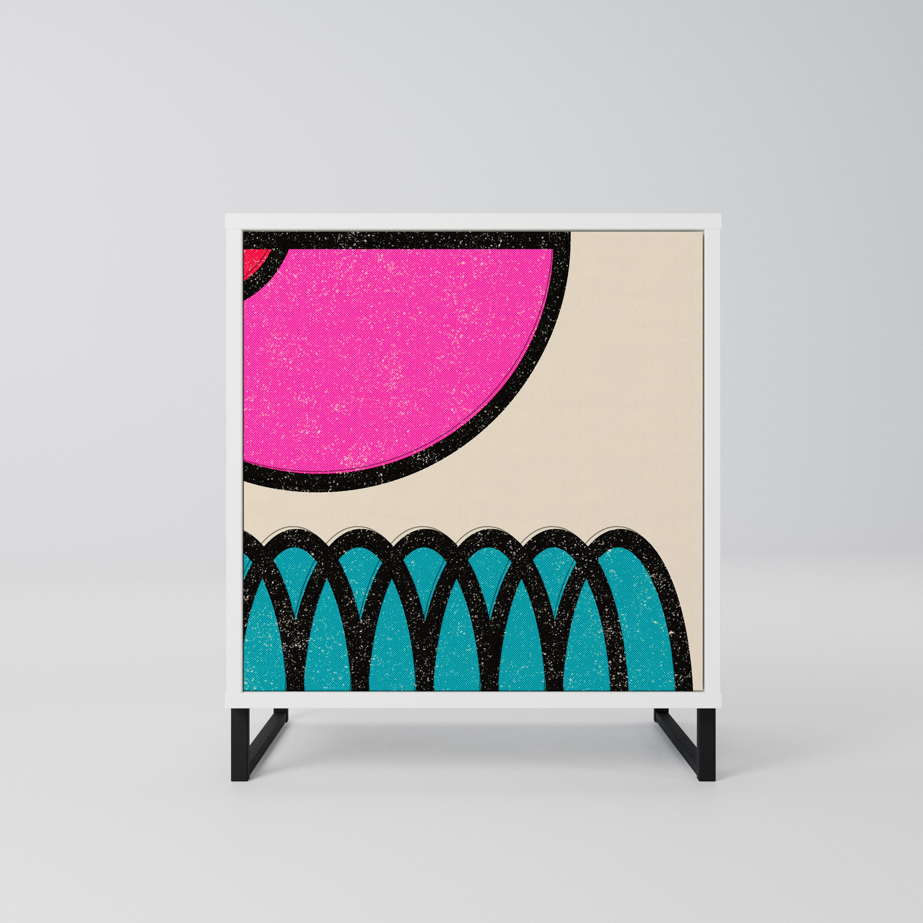 GEOMETRIC RHAPSODY Komoda 1-drzwiowa korpus Biały