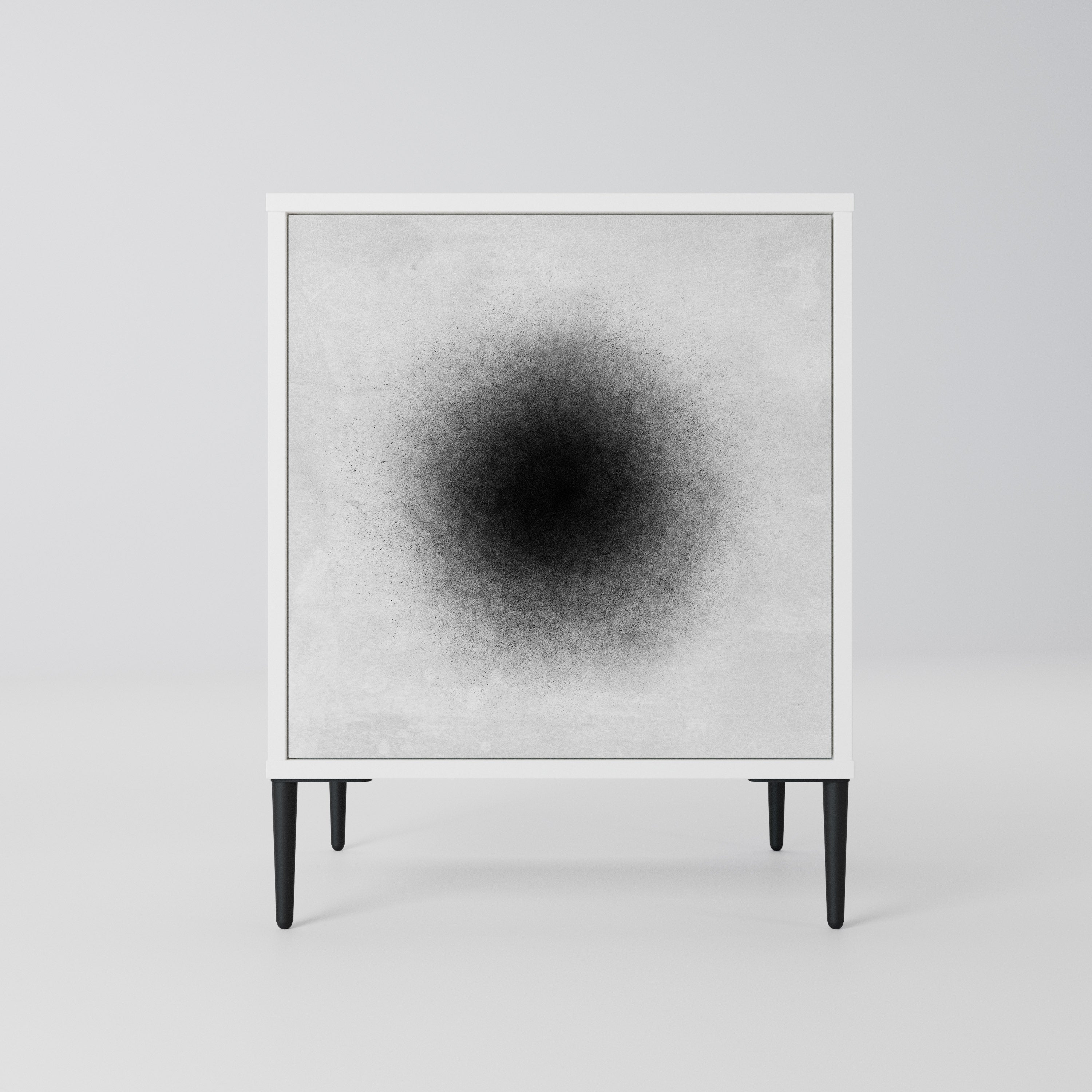 BLACK HOLE Komoda 1-drzwiowa korpus Biały