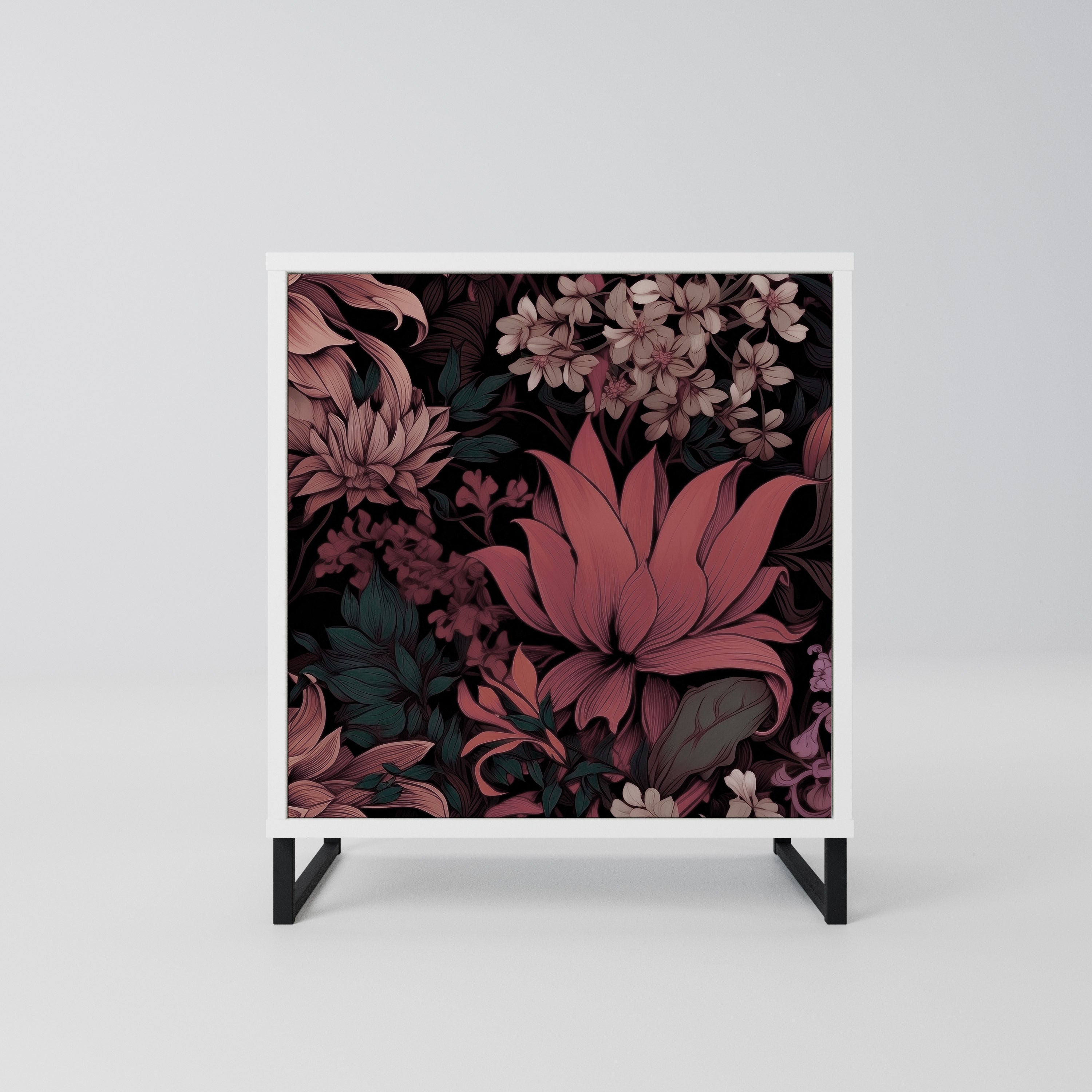 FLORAL WHISPER Komoda 1-drzwiowa korpus Biały