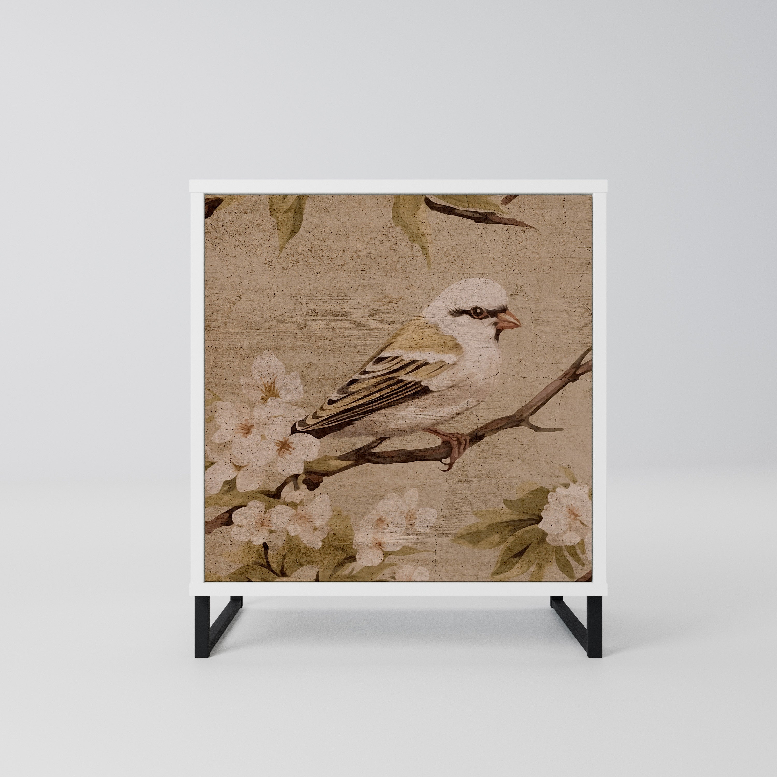 PETAL DISTINGUISH Komoda 1-drzwiowa korpus Biały