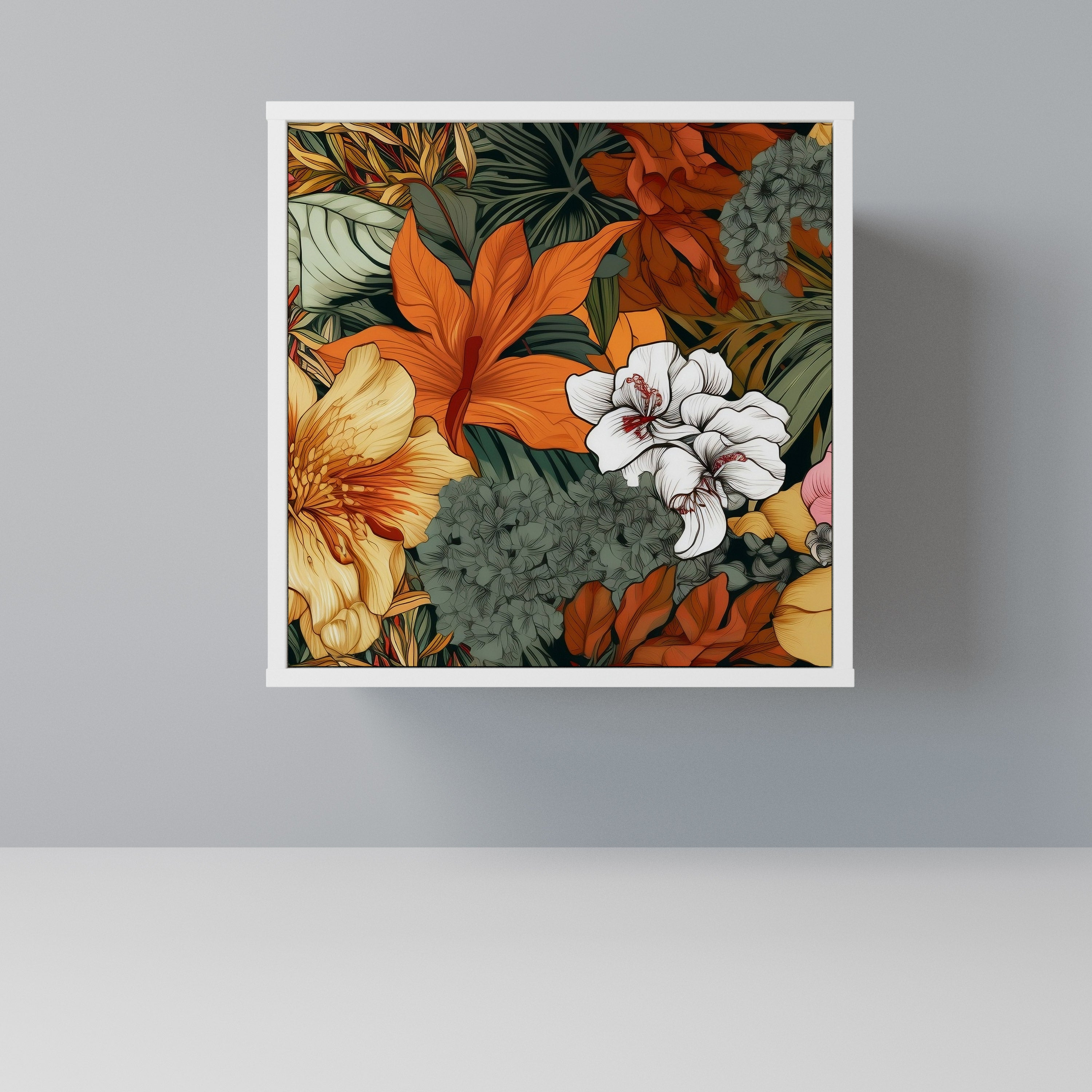 RADIANT FLORA Komoda 1-drzwiowa korpus Biały