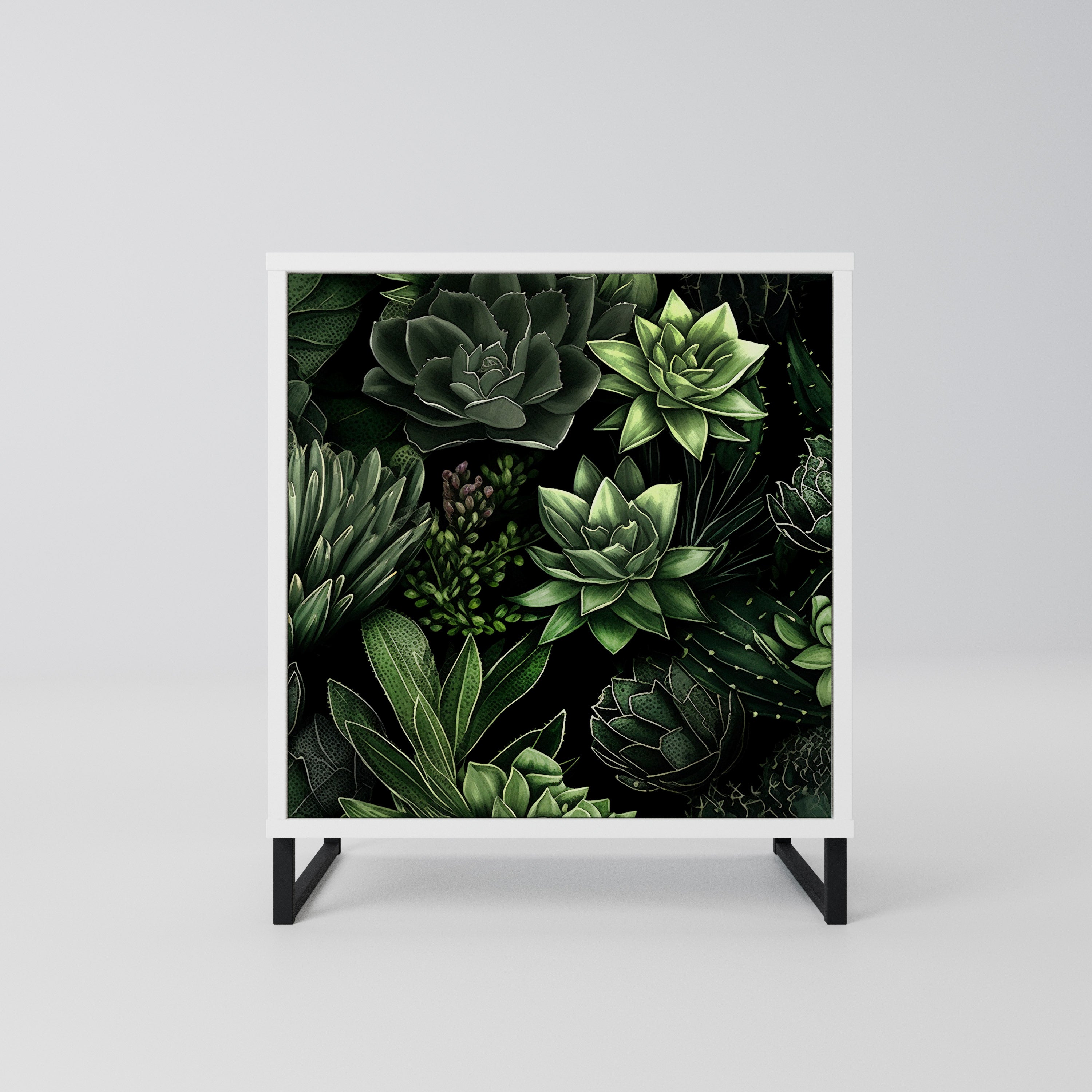 SUCCULENT JUNGLE Komoda 1-drzwiowa korpus Biały