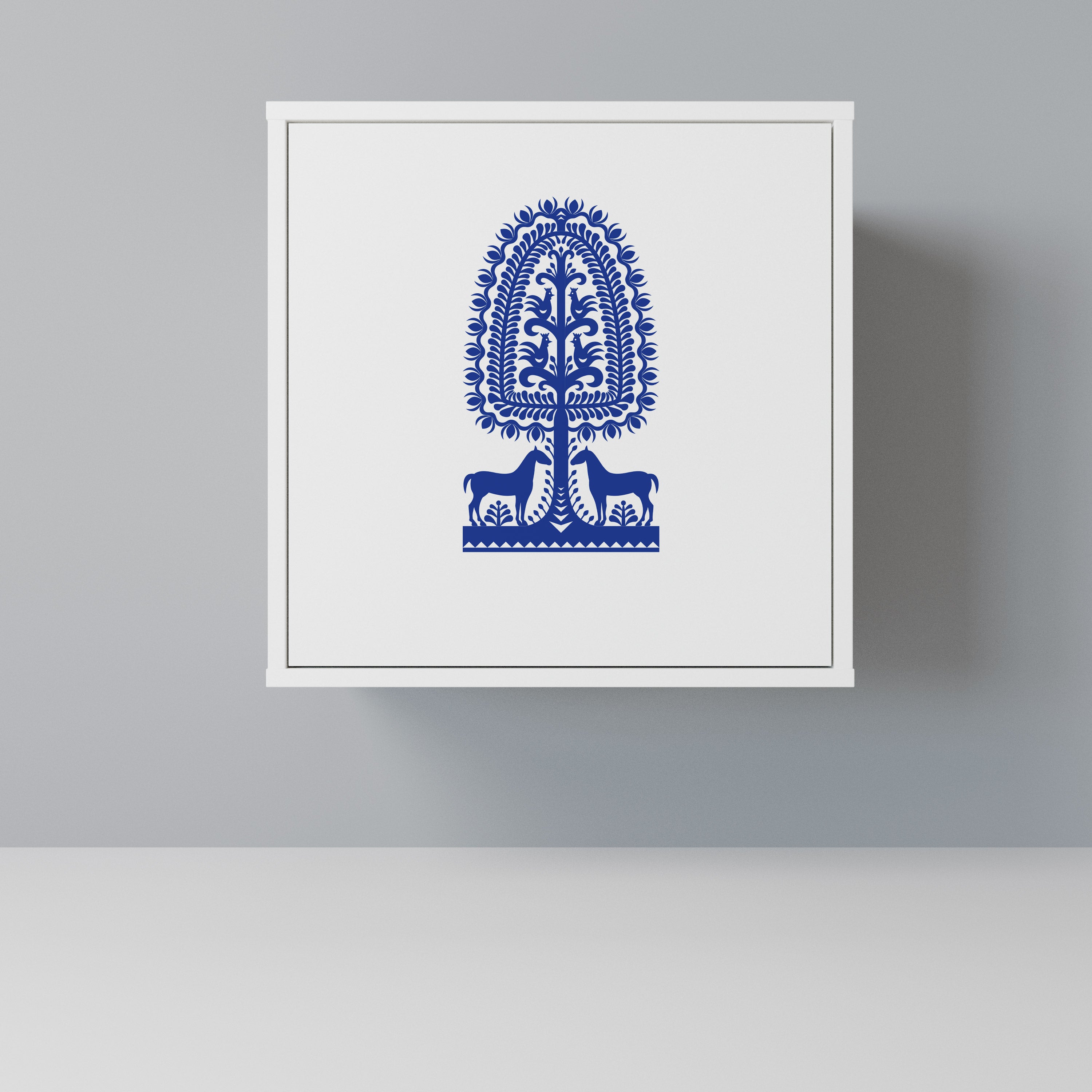 POLISH FOLK ART Komoda 1-drzwiowa korpus Biały