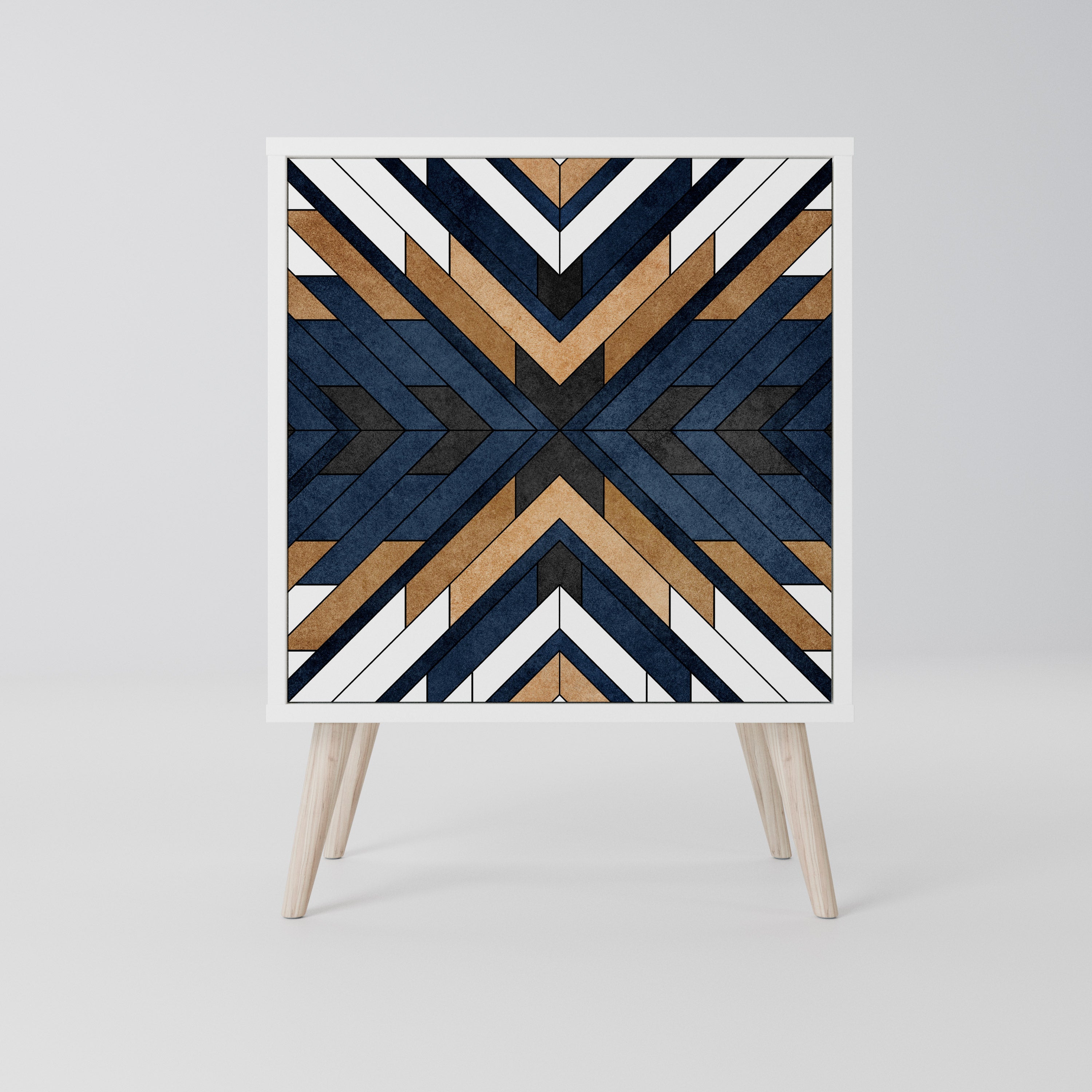ARTFUL GEOMETRY Komoda 1-drzwiowa korpus Biały