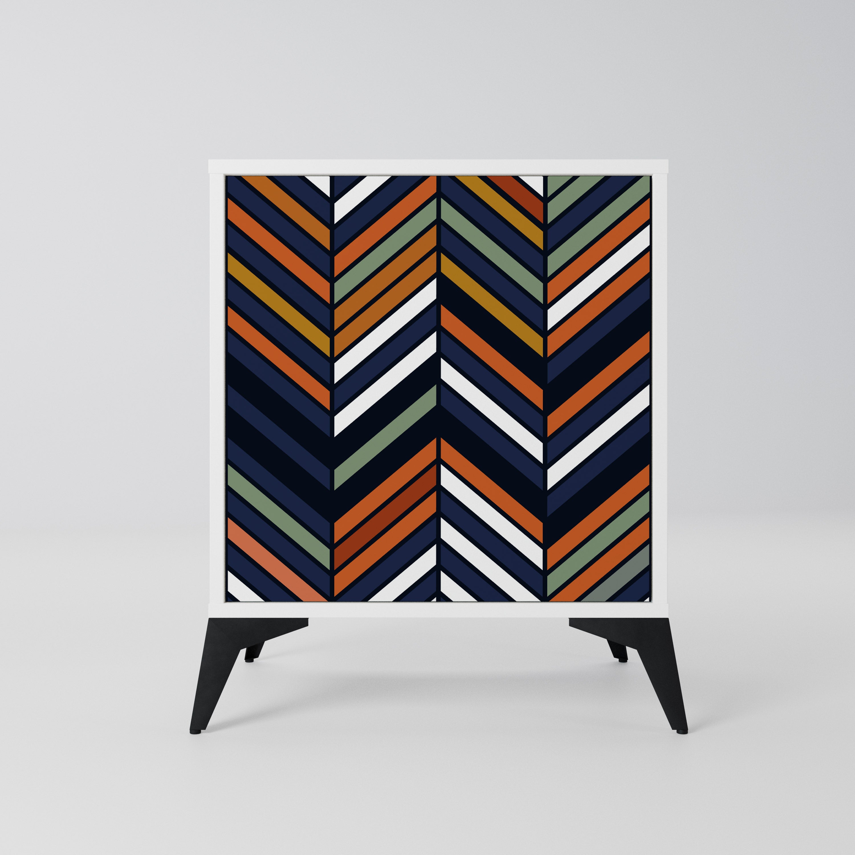VIBRANT PATCHWORK Komoda 1-drzwiowa korpus Biały