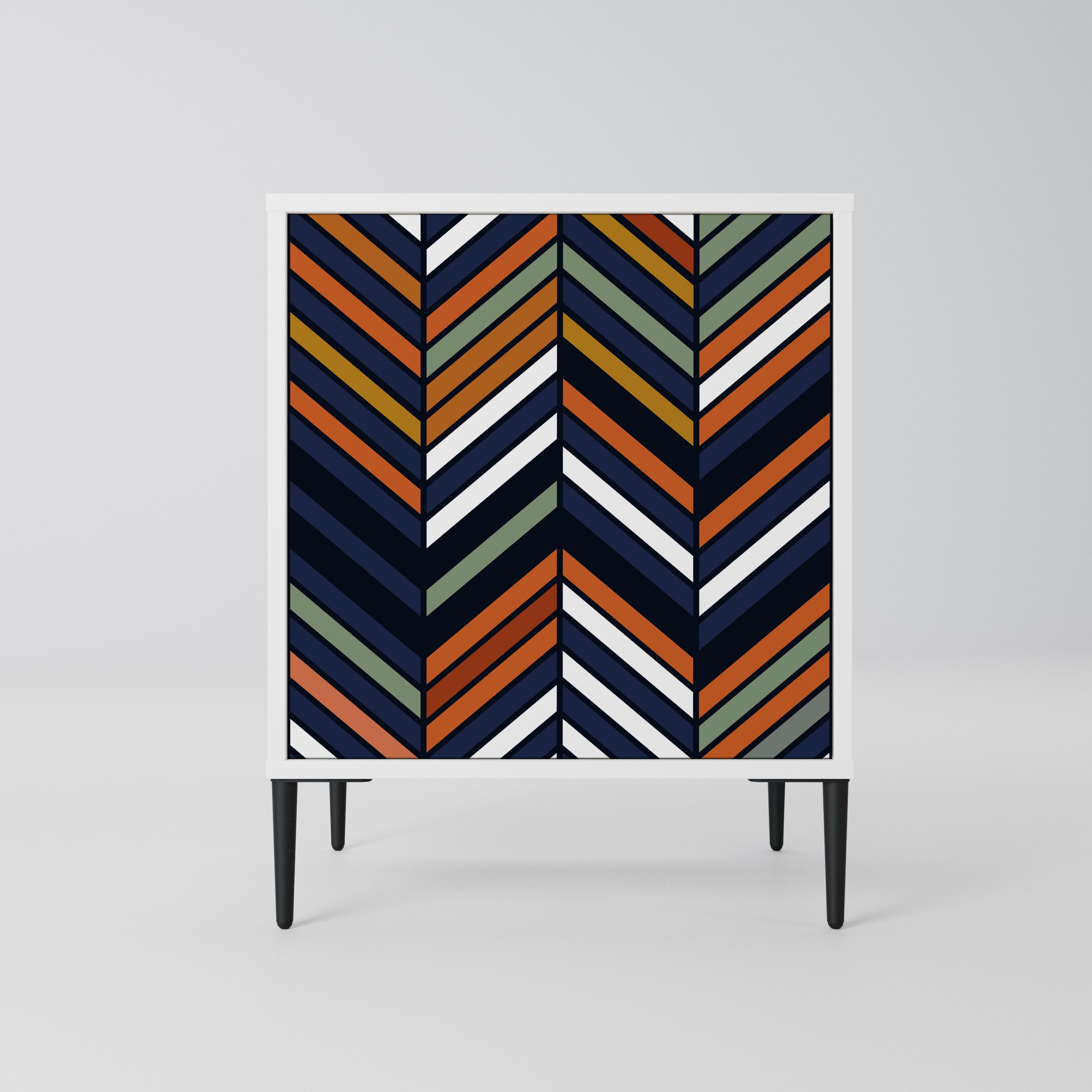 VIBRANT PATCHWORK Komoda 1-drzwiowa korpus Biały