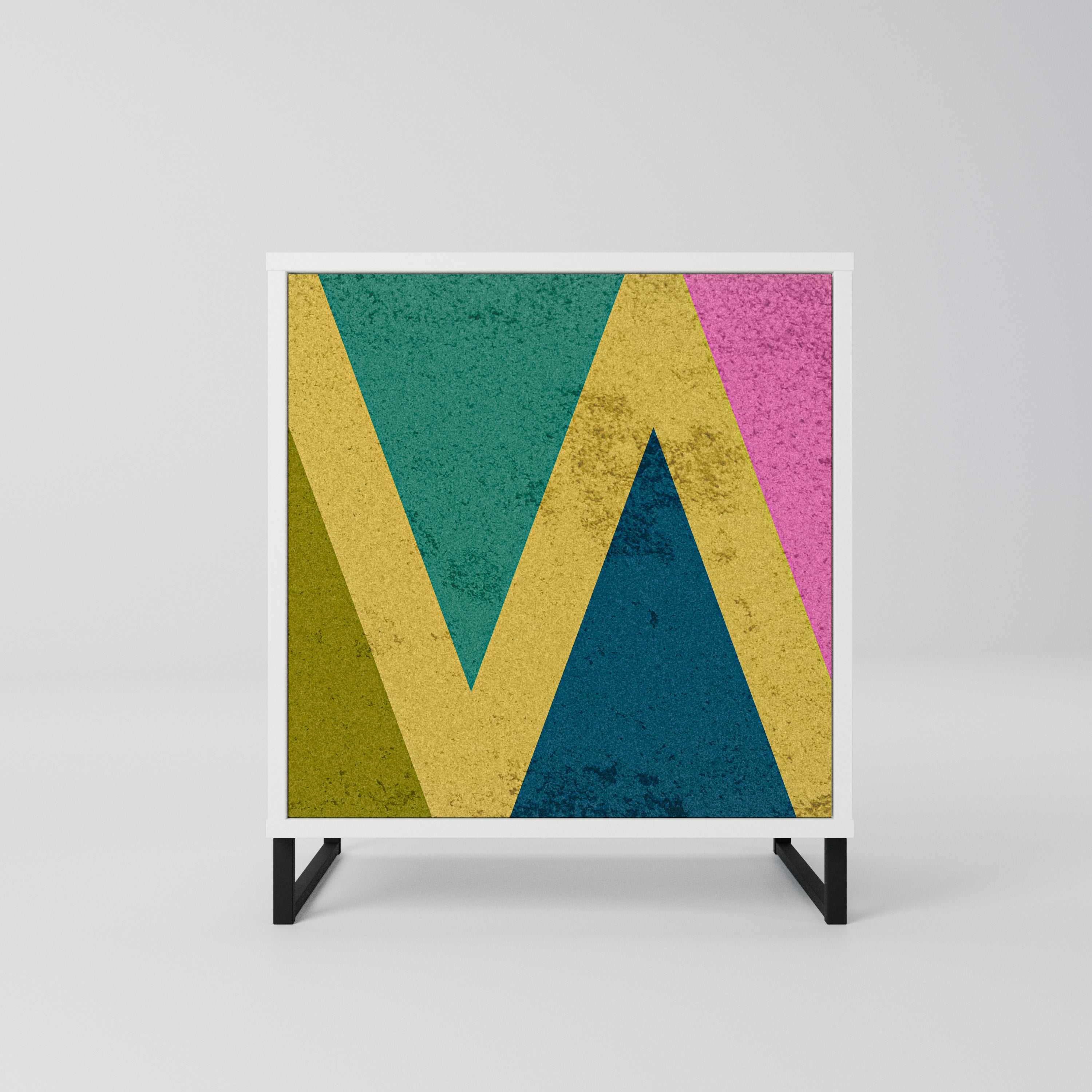 COLORFUL TRIANGLES Komoda 1-drzwiowa korpus Biały