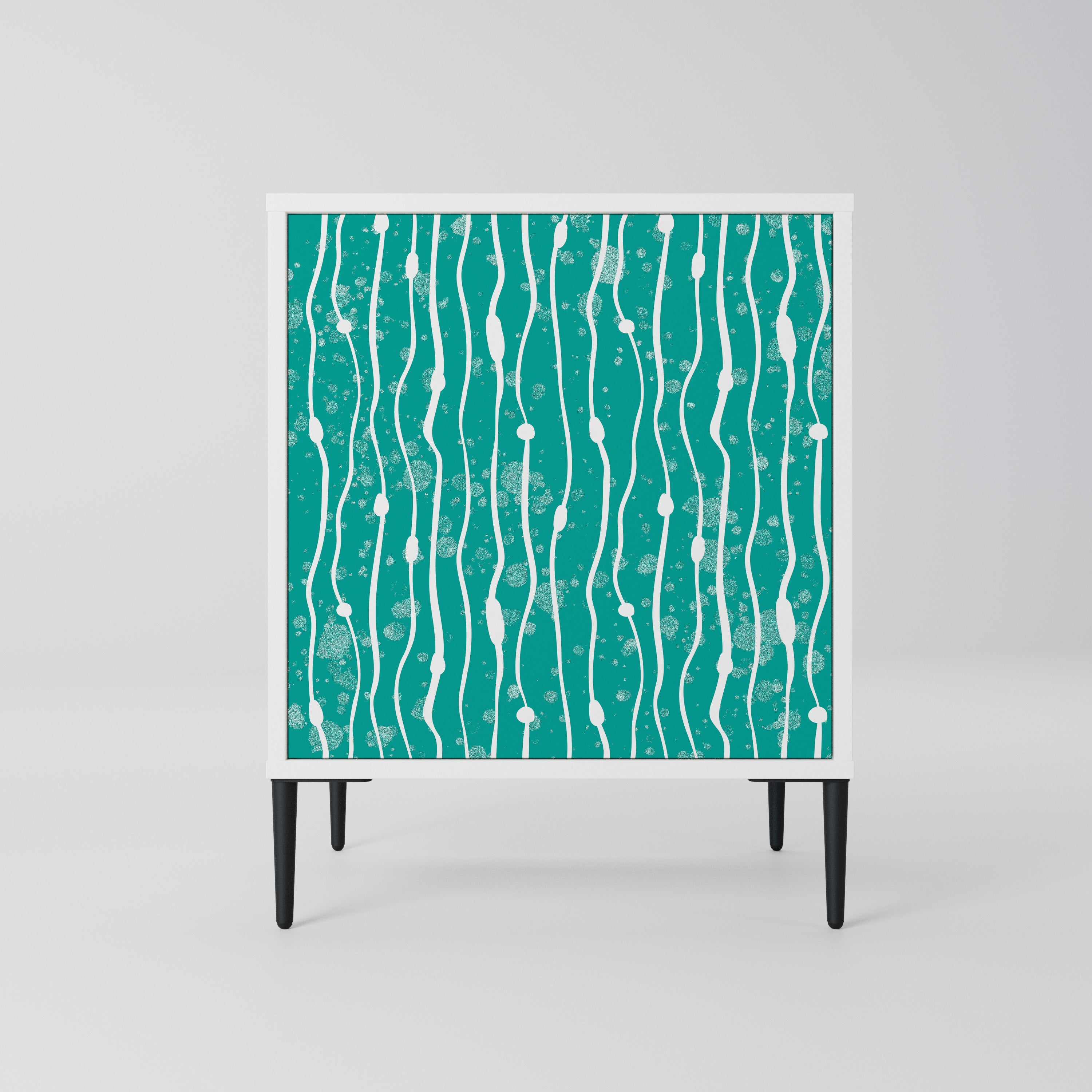 TURQUOISE RAIN Komoda 1-drzwiowa korpus Biały