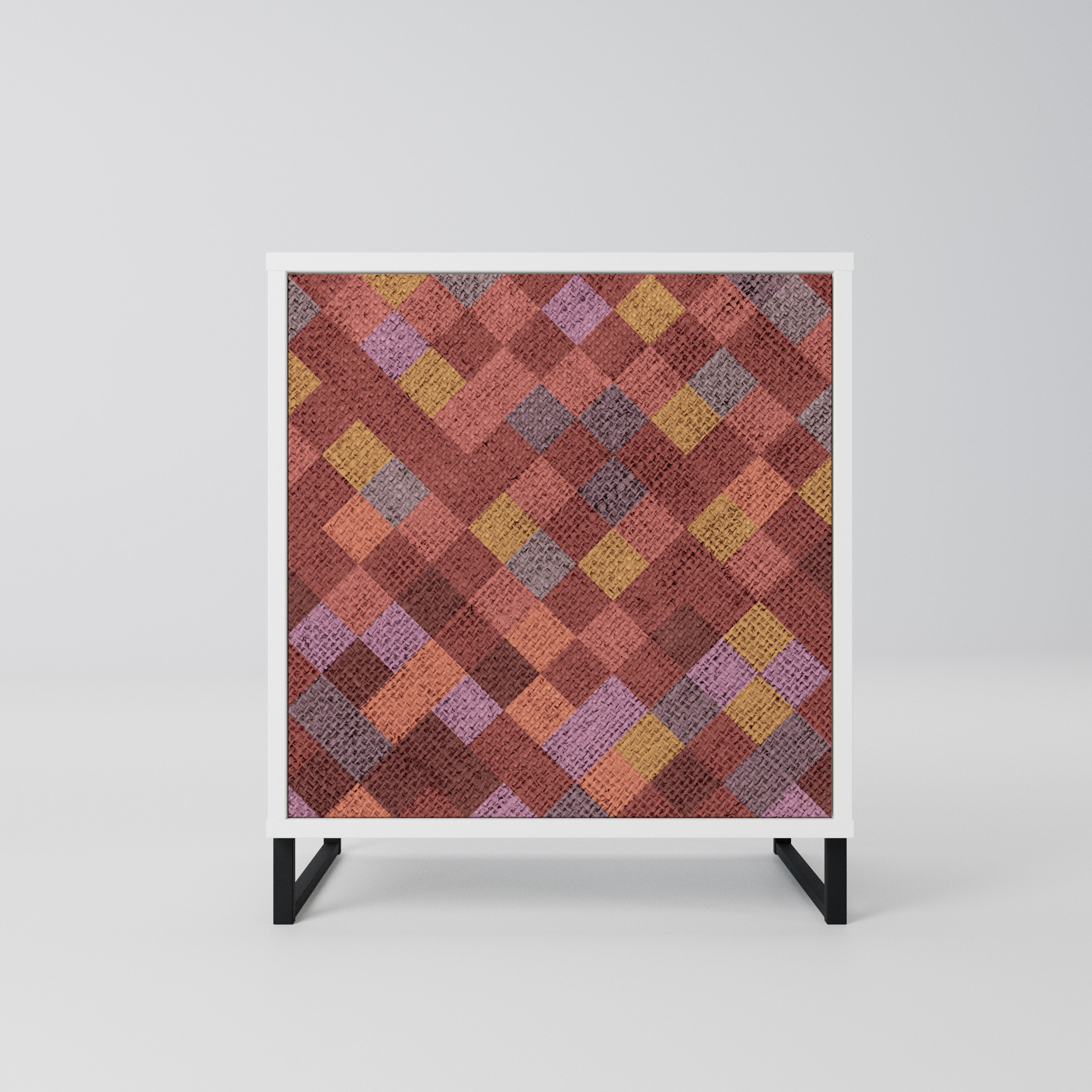 PAINTED SQUARES Komoda 1-drzwiowa korpus Biały
