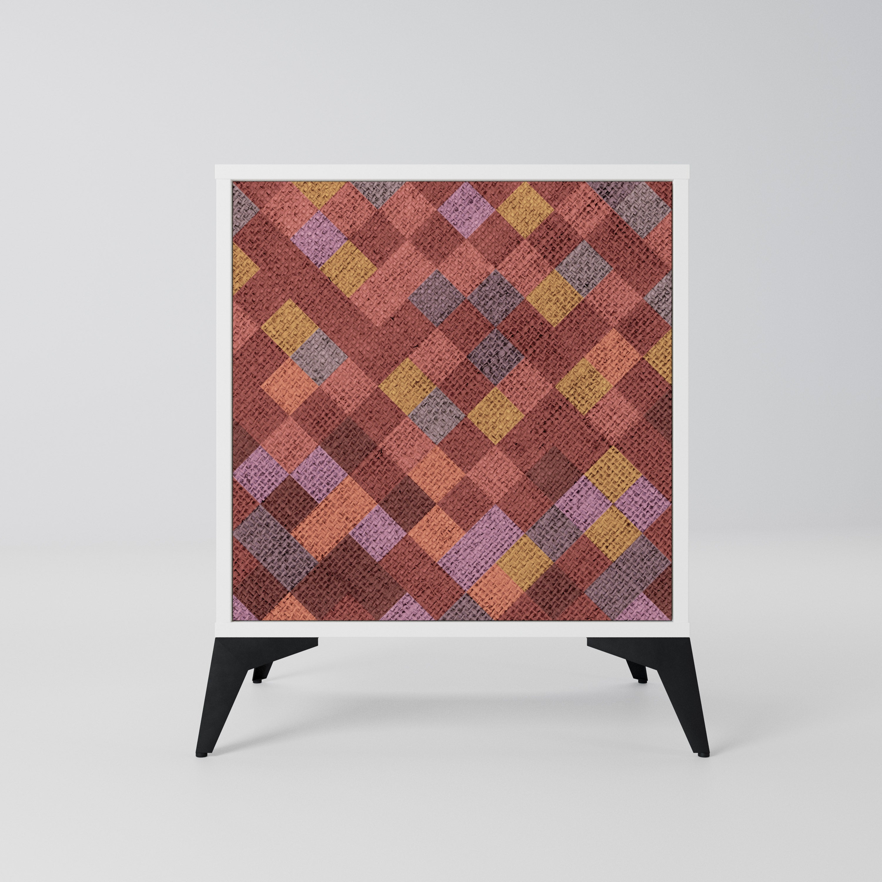 PAINTED SQUARES Komoda 1-drzwiowa korpus Biały