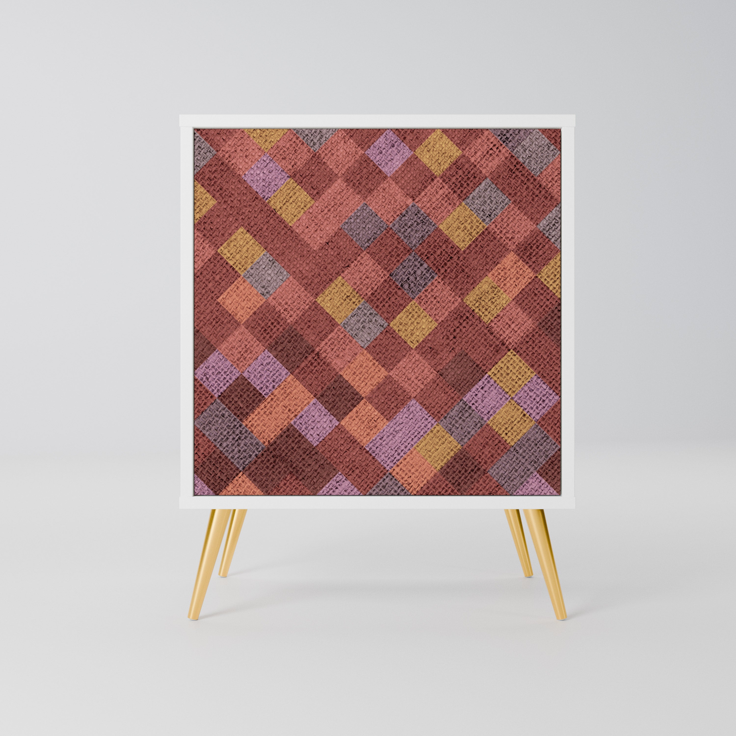 PAINTED SQUARES Komoda 1-drzwiowa korpus Biały