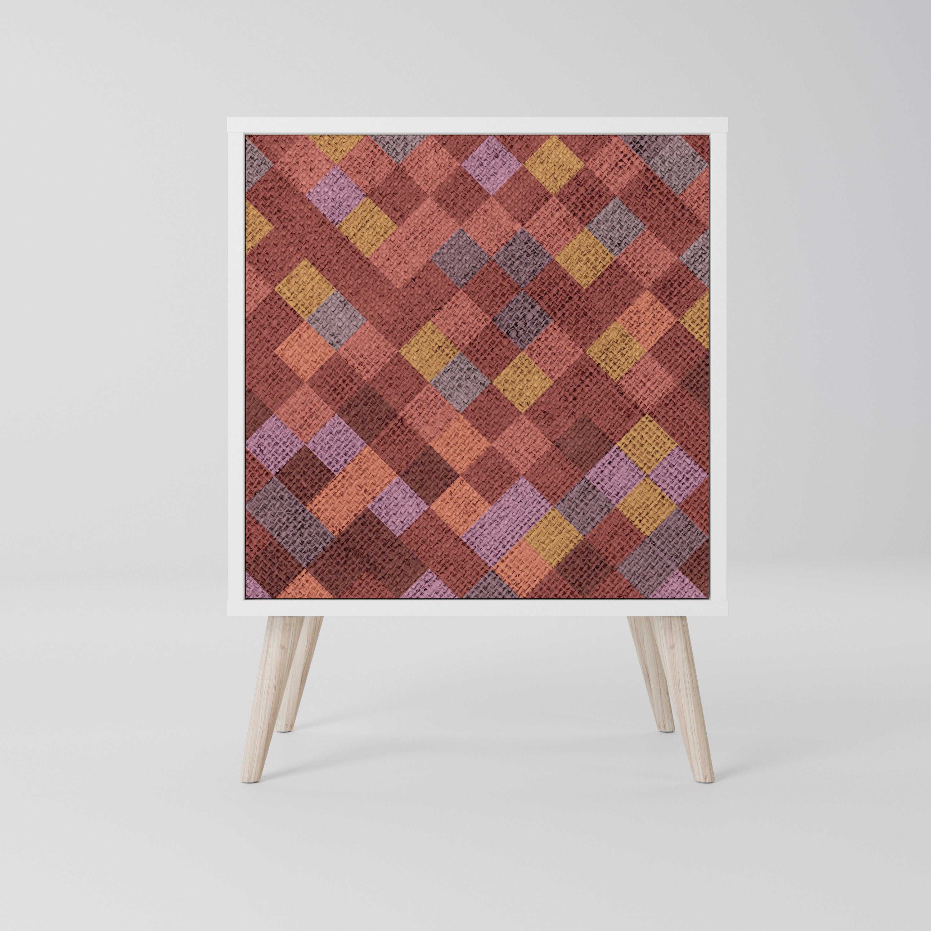PAINTED SQUARES Komoda 1-drzwiowa korpus Biały