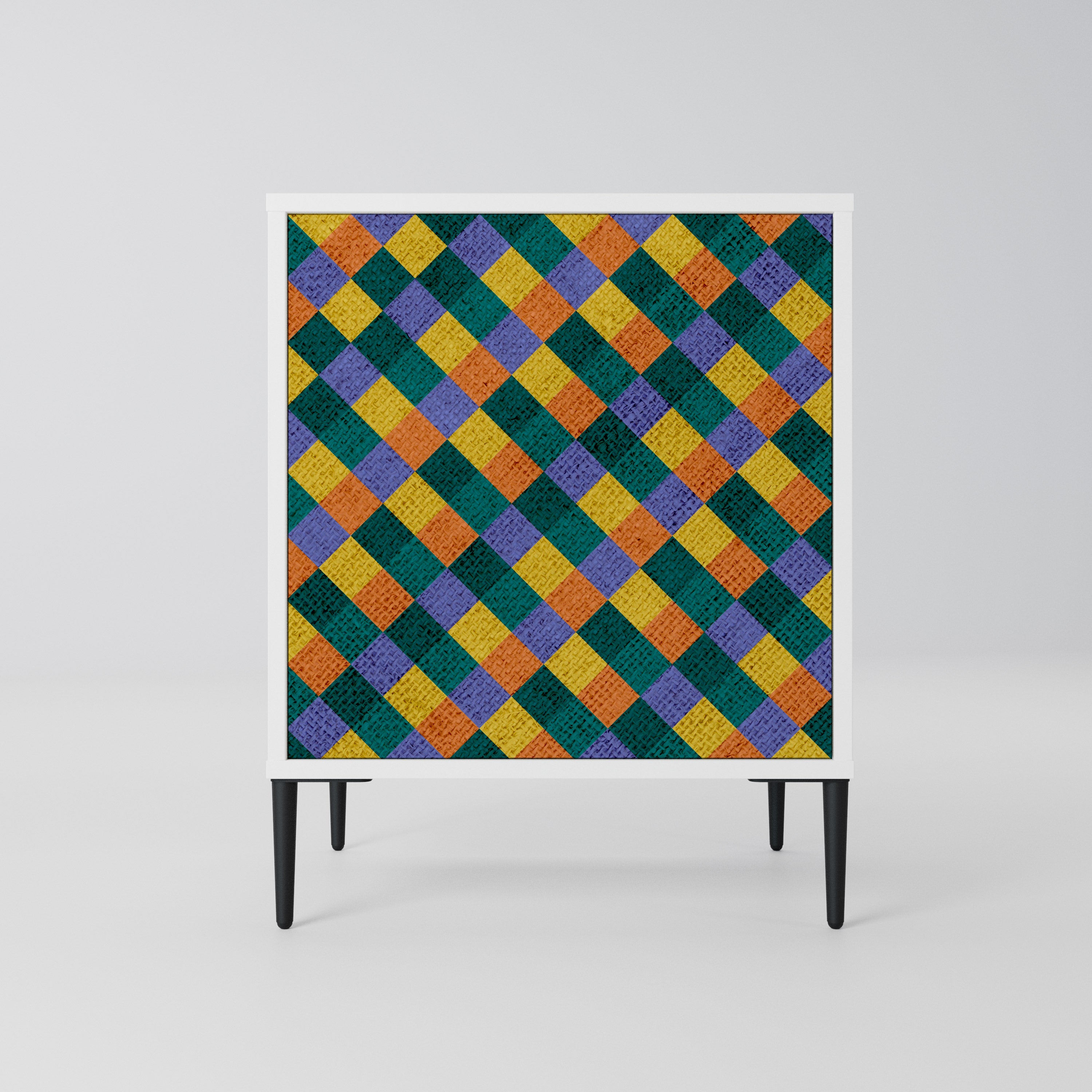 PAINTED SQUARES MIX Komoda 1-drzwiowa korpus Biały