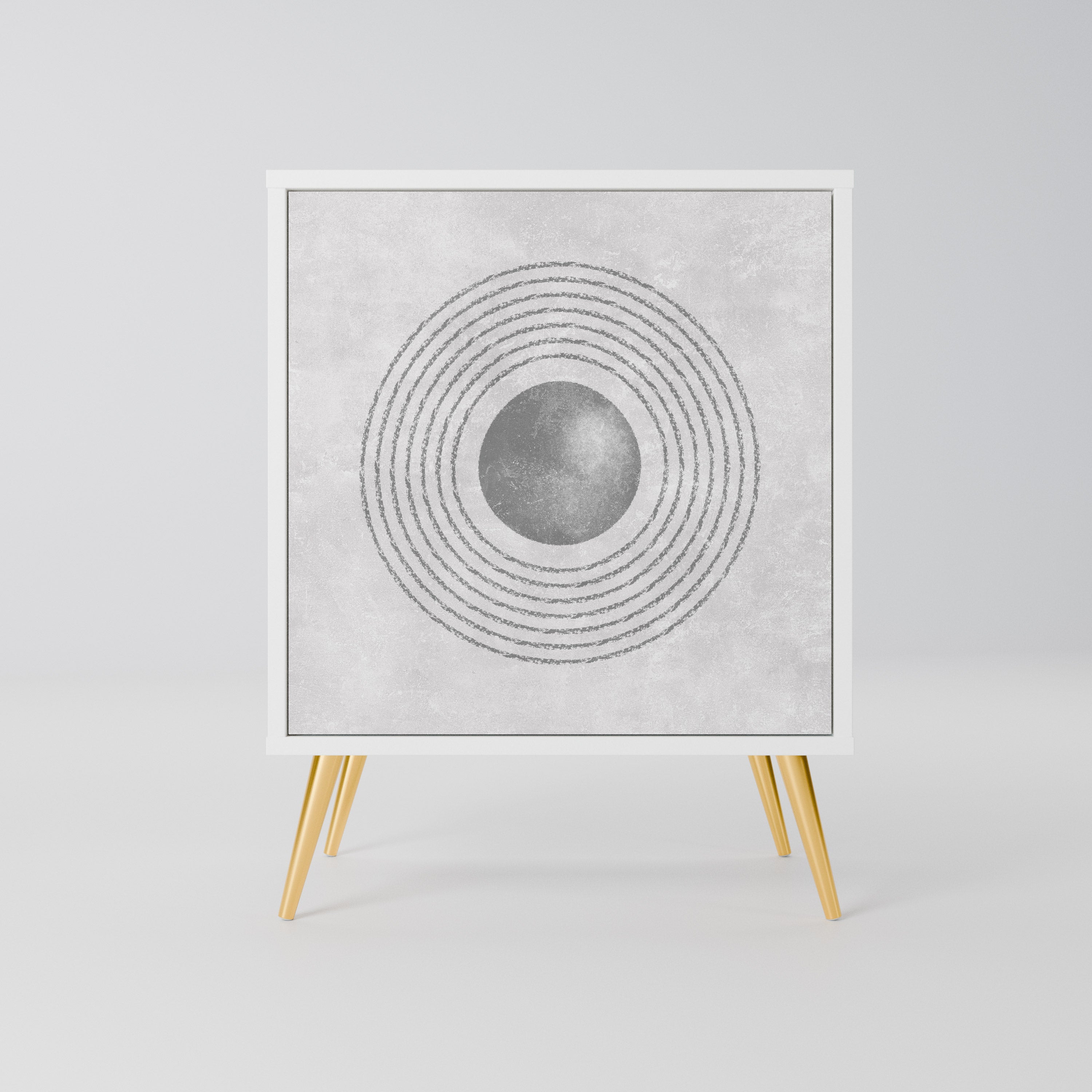 SOLID CIRCLES Komoda 1-drzwiowa korpus Biały