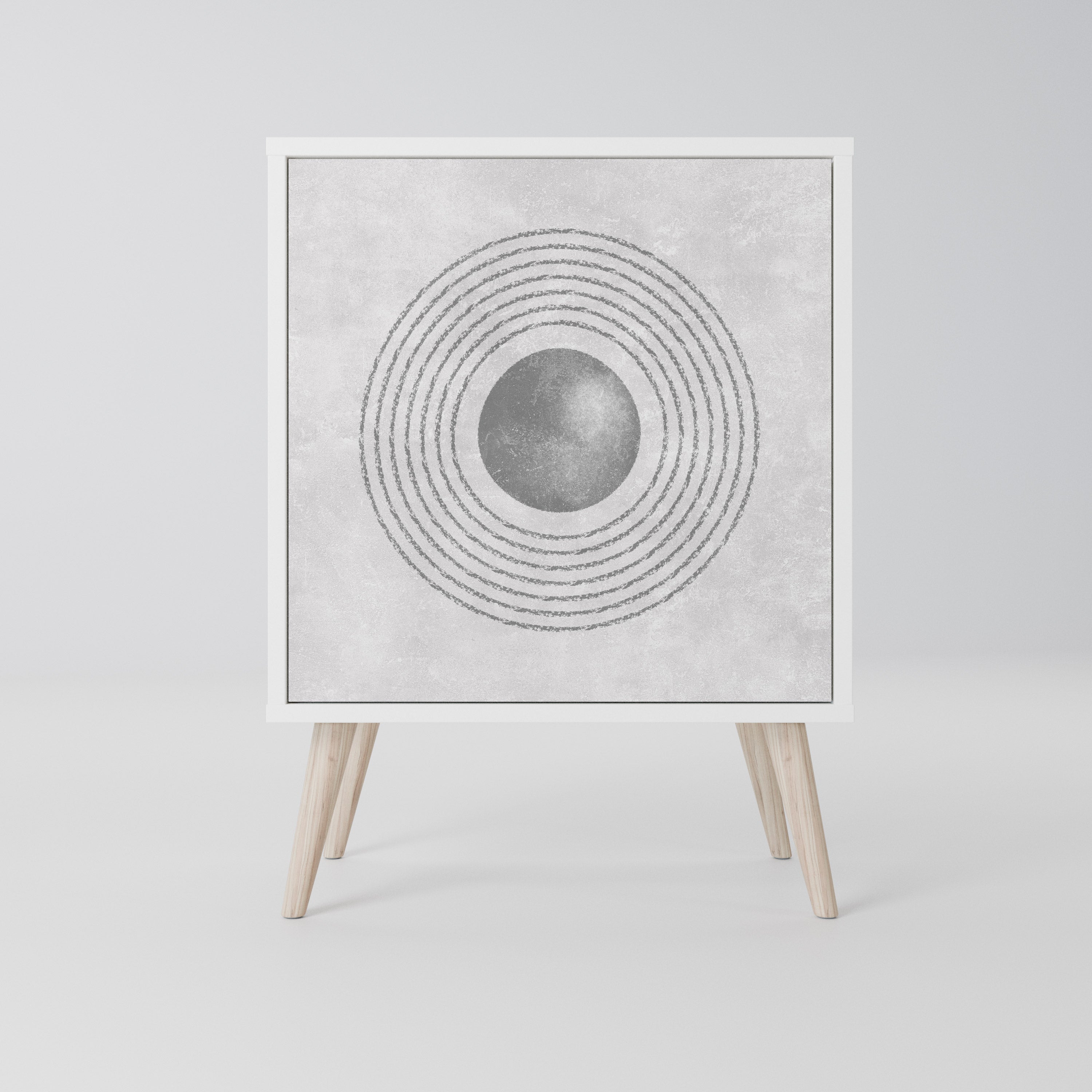 SOLID CIRCLES Komoda 1-drzwiowa korpus Biały