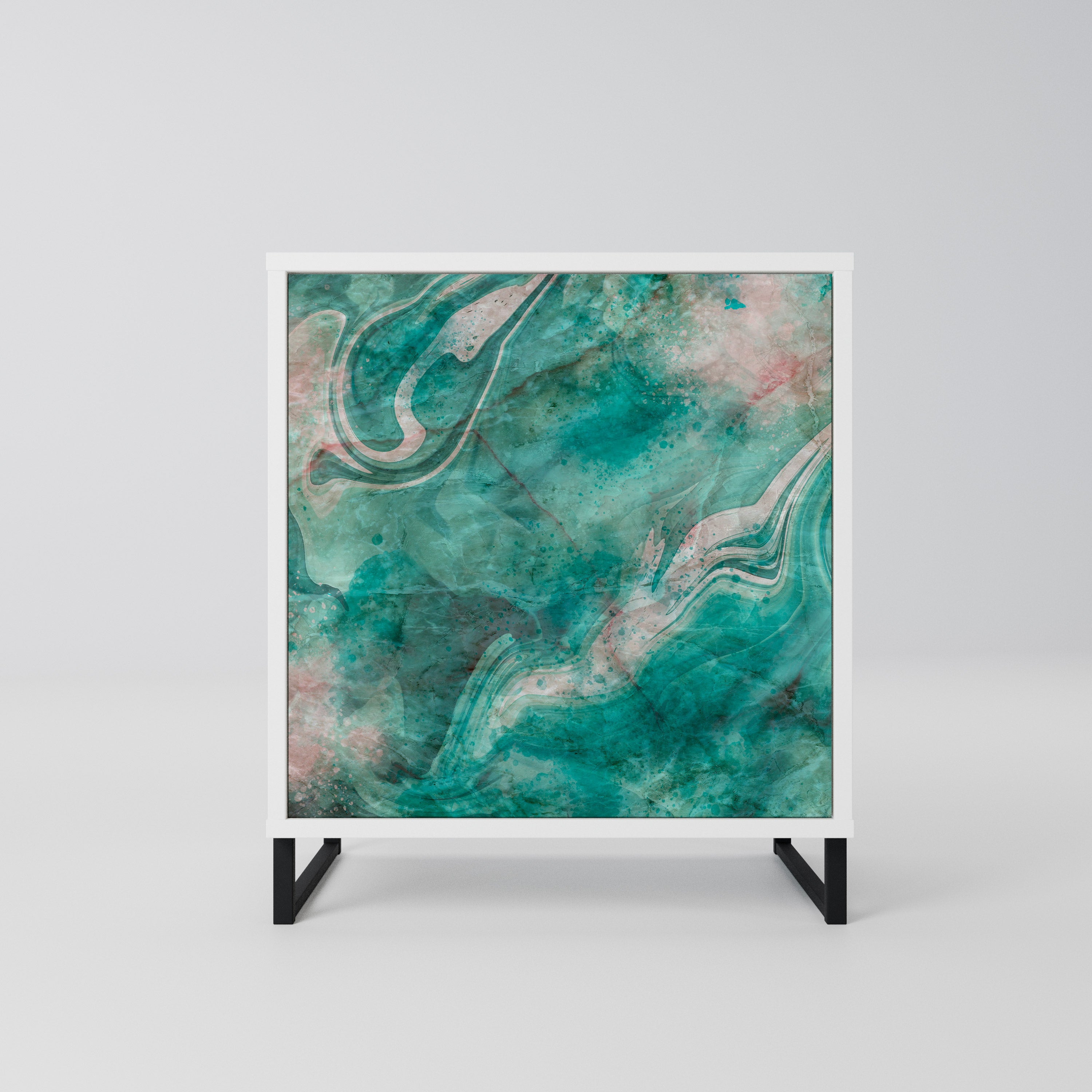 ABSTRACT ALCHEMY Komoda 1-drzwiowa korpus Biały
