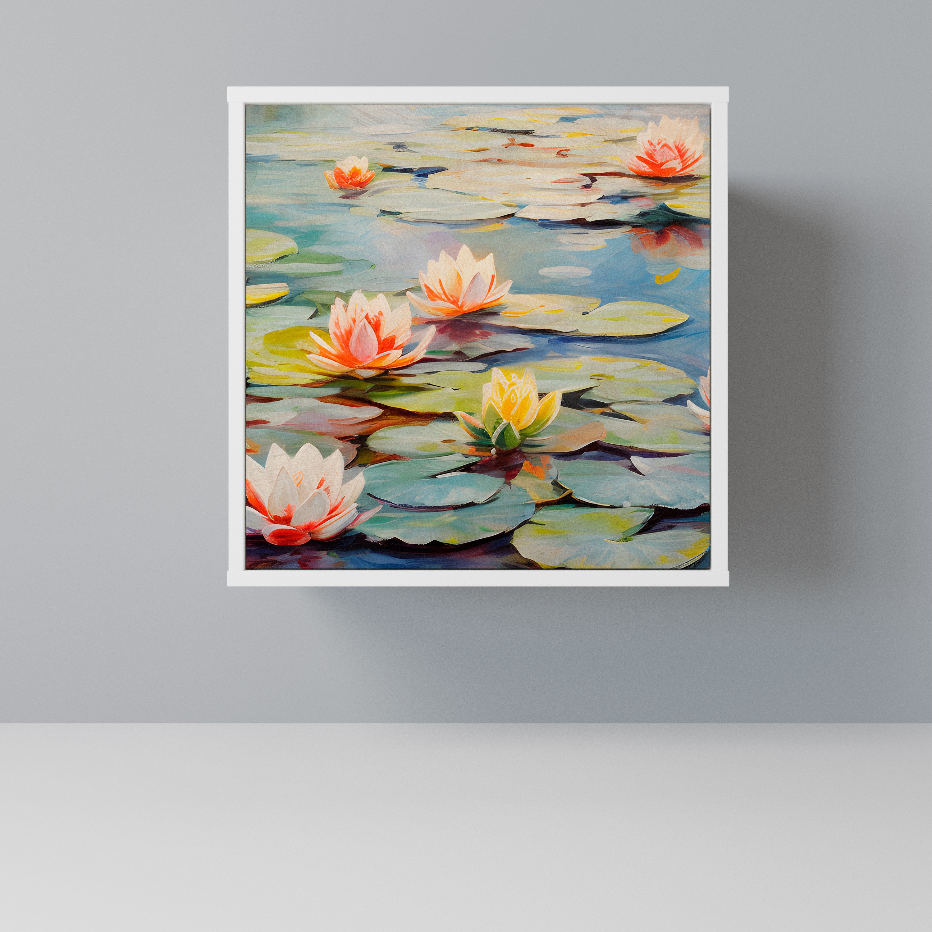 BLOOMING WATERS Komoda 1-drzwiowa korpus Biały