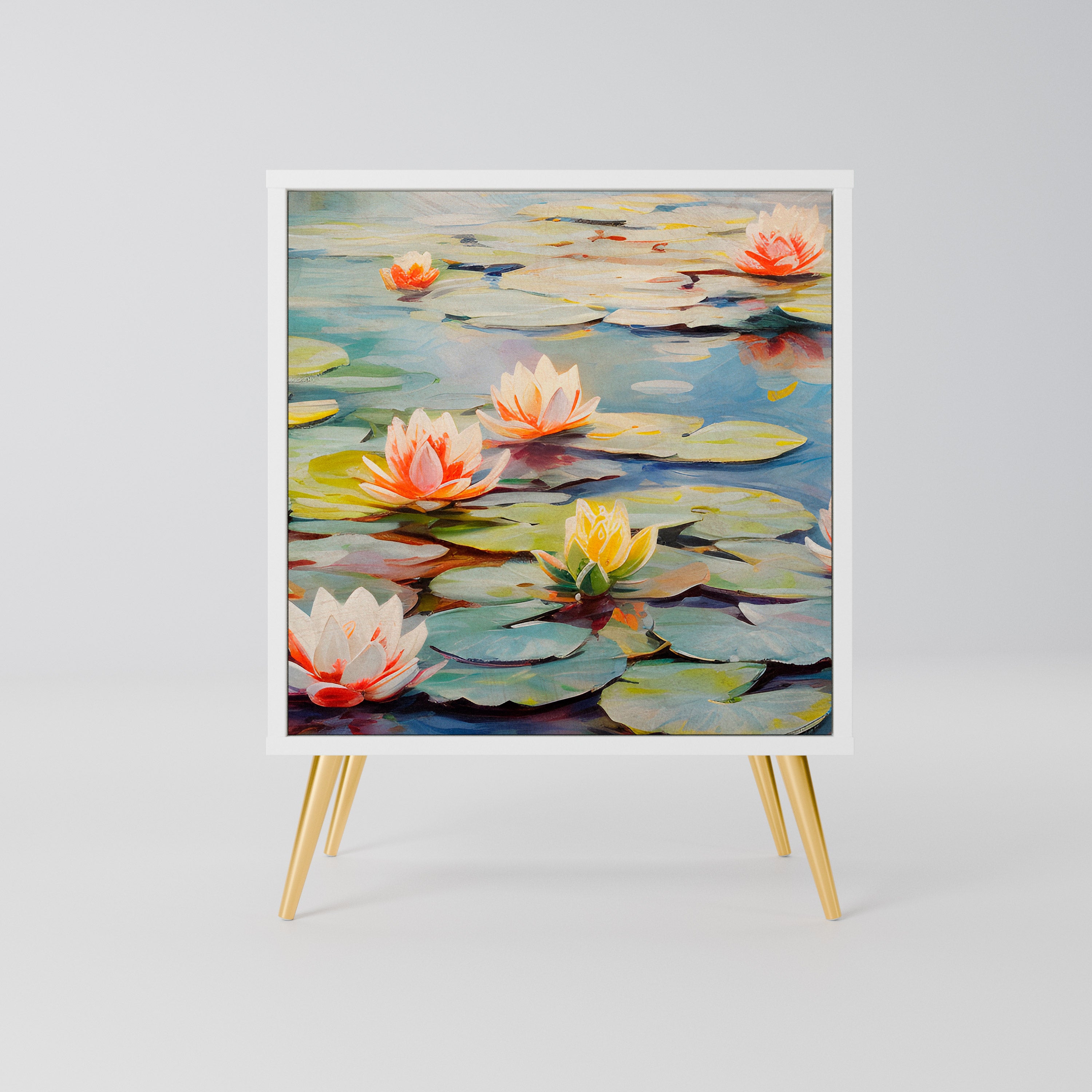 BLOOMING WATERS Komoda 1-drzwiowa korpus Biały