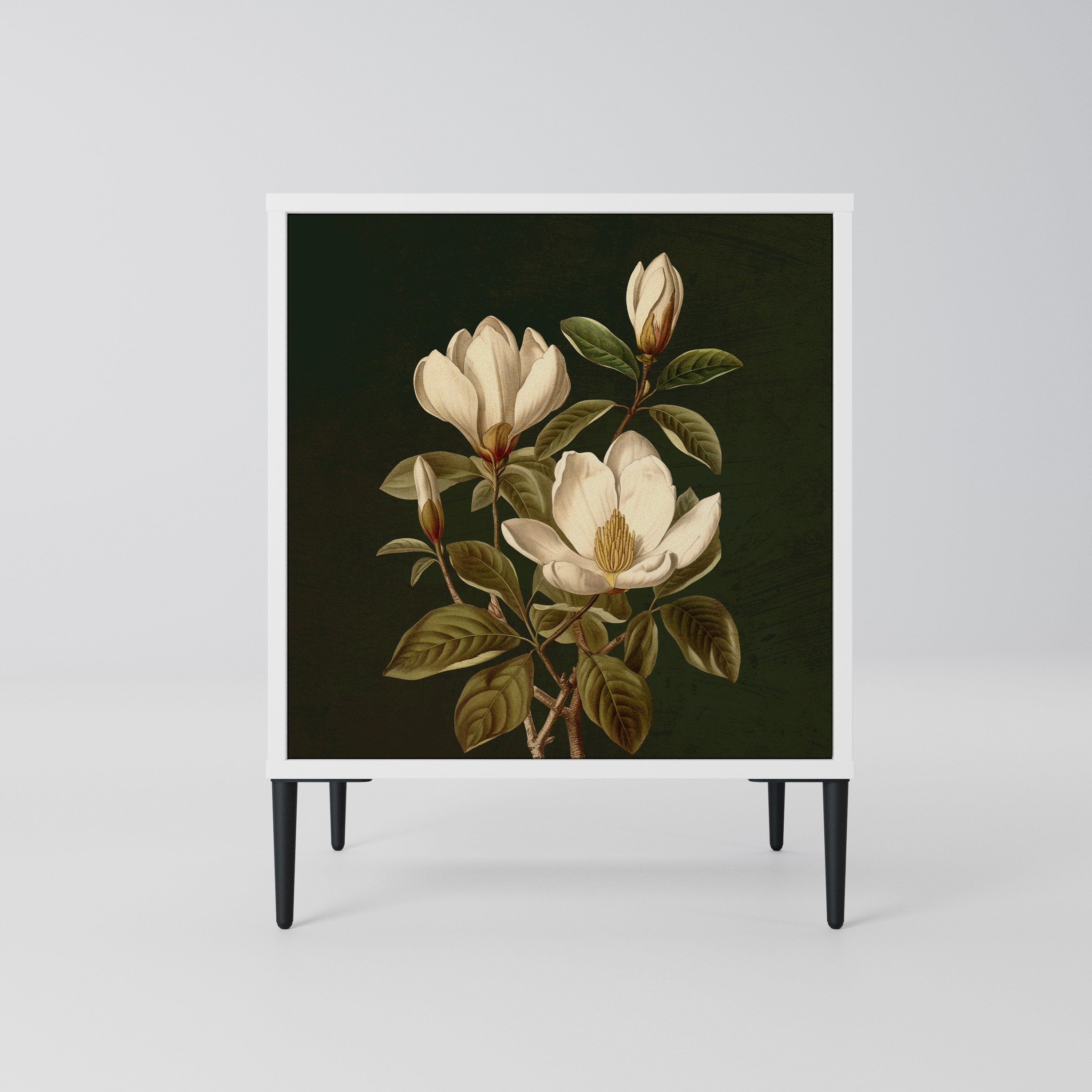FLORAL NOIR Komoda 1-drzwiowa korpus Biały