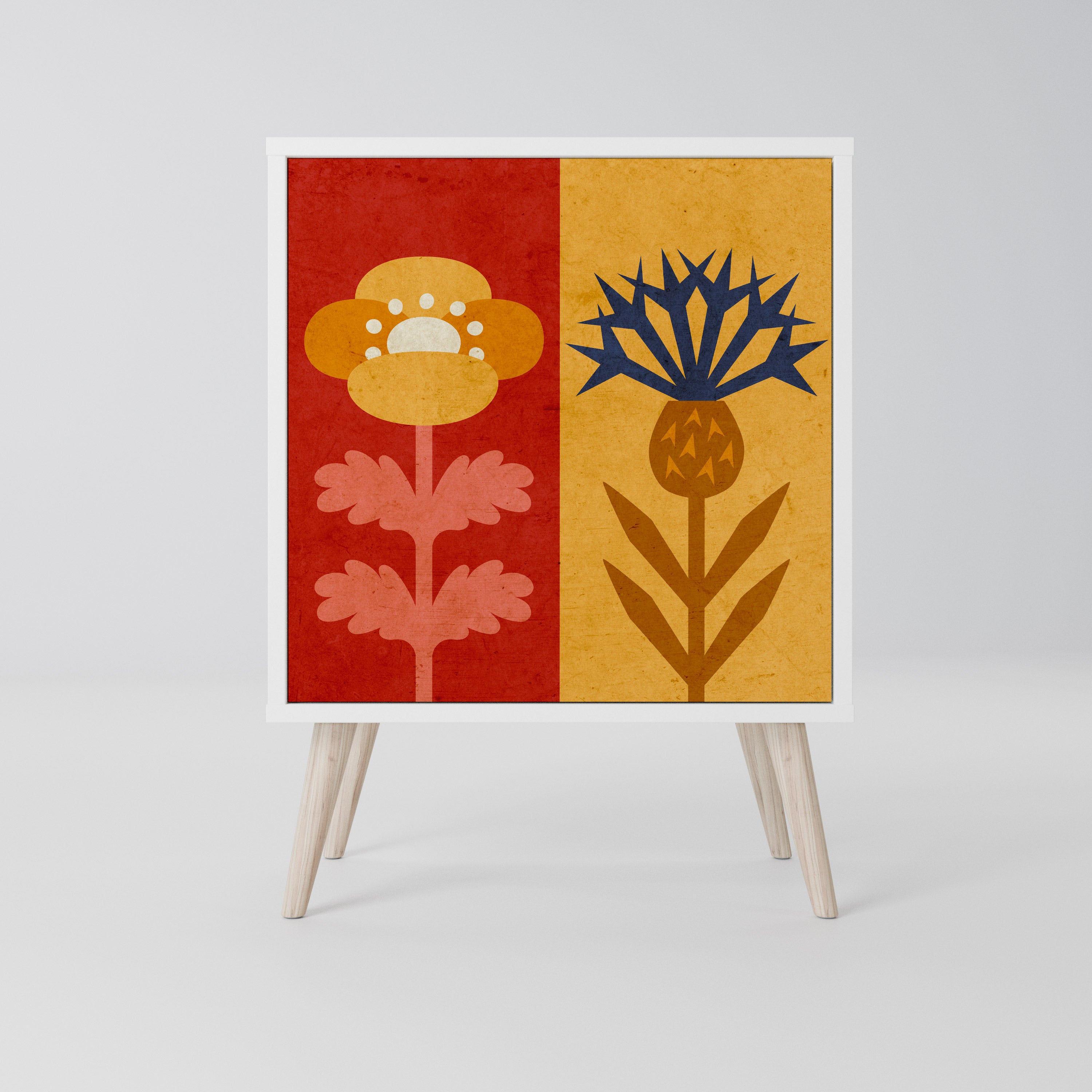 SCANDIC FLOWERET Komoda 1-drzwiowa korpus Biały