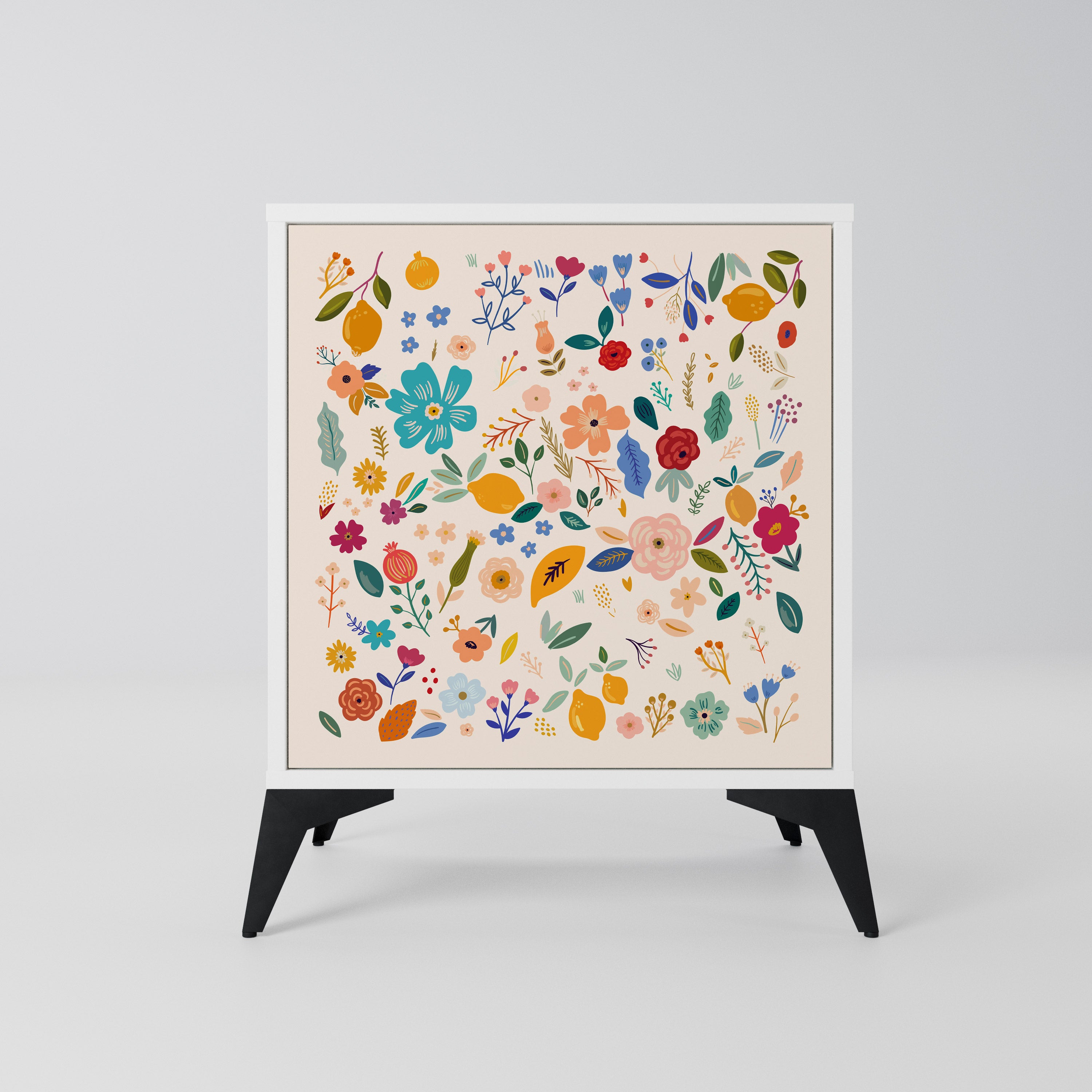 FLORAL COMBINATION Komoda 1-drzwiowa korpus Biały