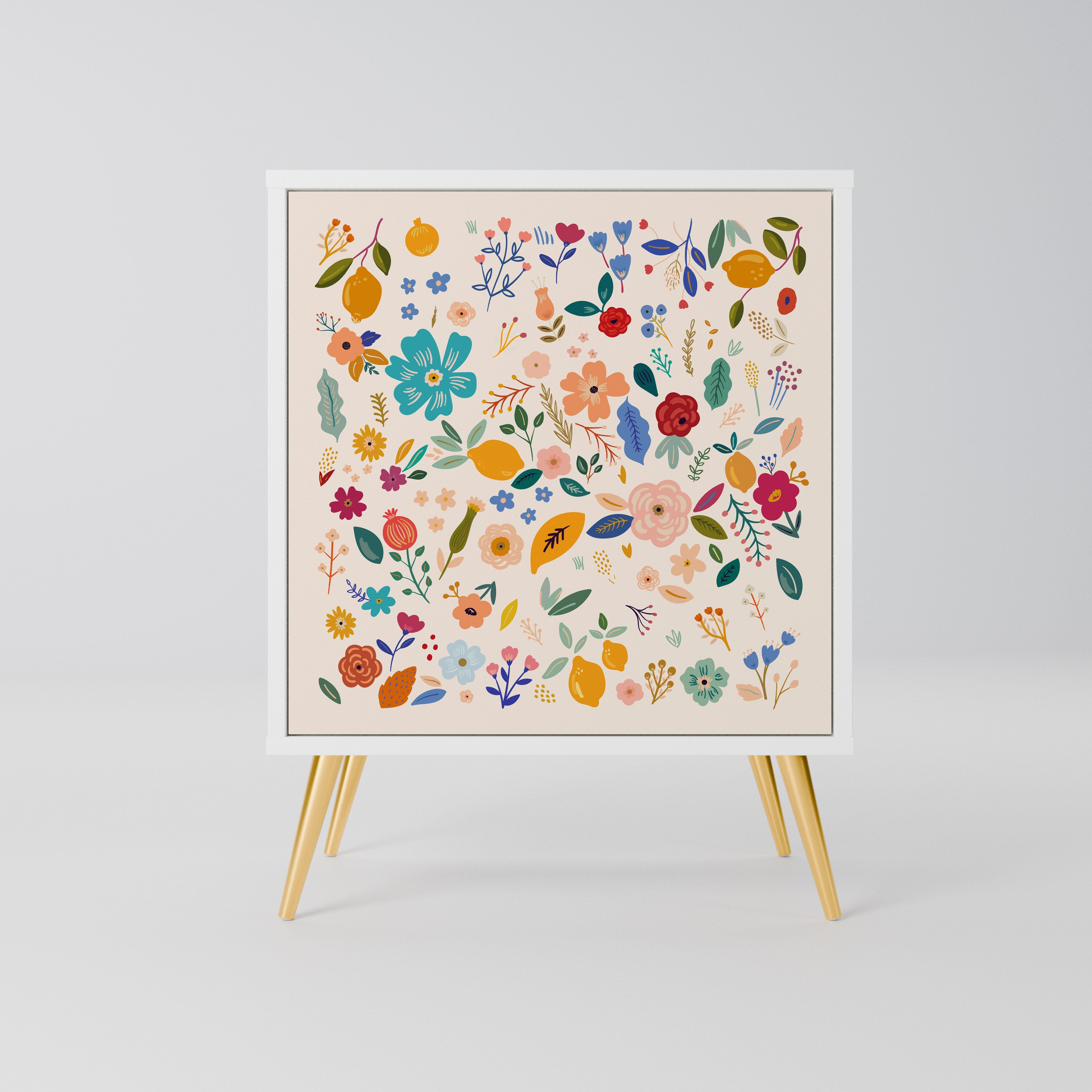 FLORAL COMBINATION Komoda 1-drzwiowa korpus Biały