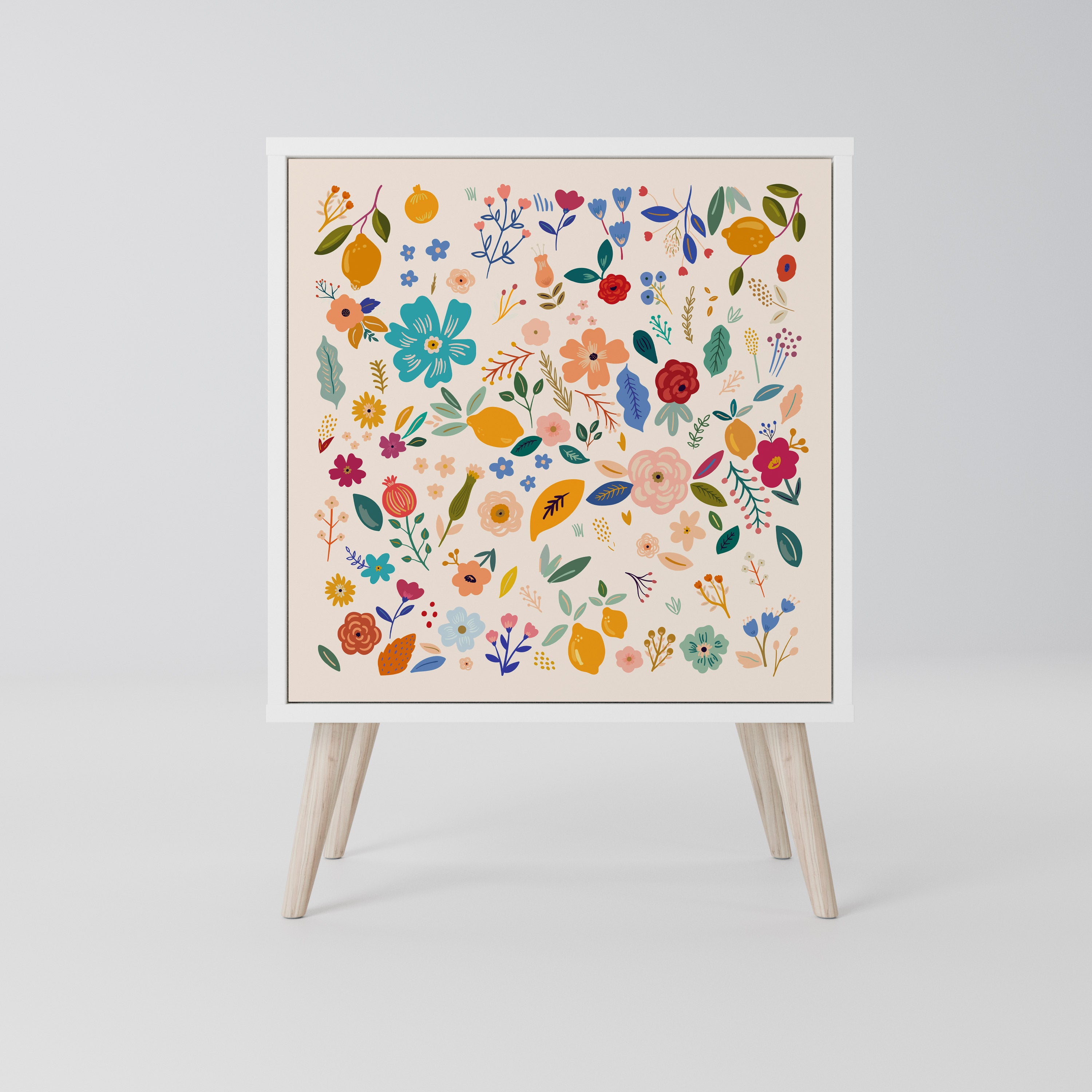 FLORAL COMBINATION Komoda 1-drzwiowa korpus Biały