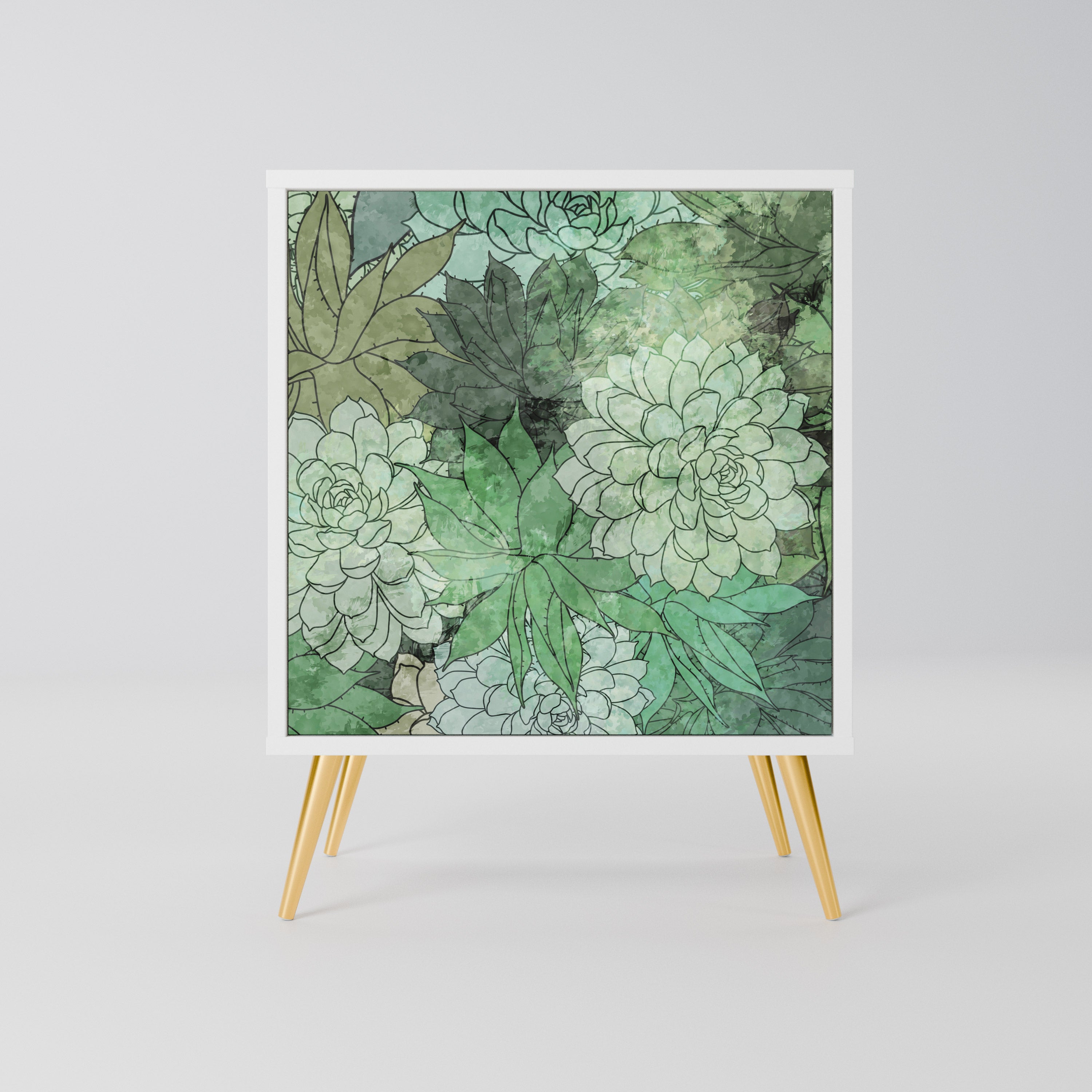 SUCCULENT CLUSTER Komoda 1-drzwiowa korpus Biały