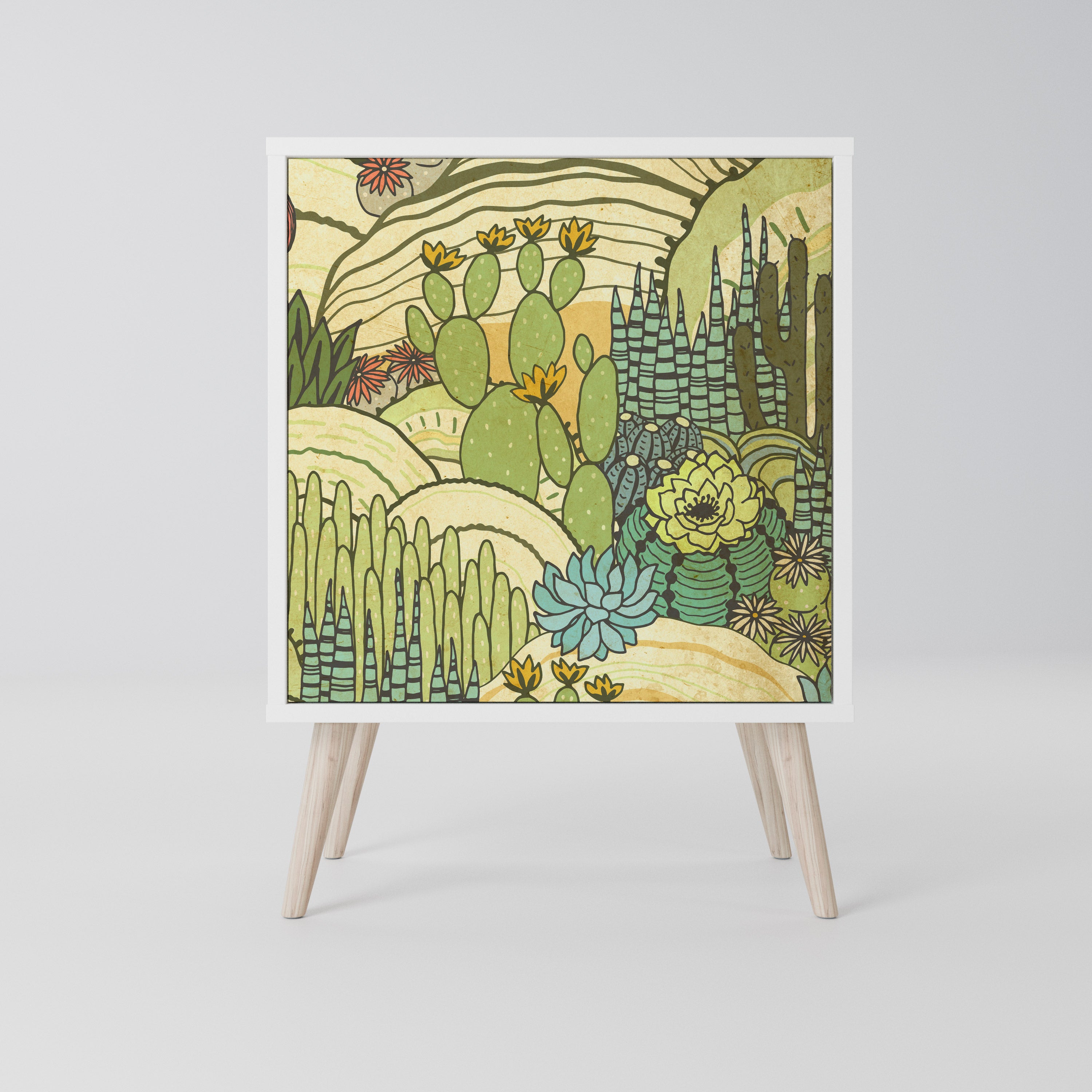 SUCCULENTS KALEIDOSCOPE Komoda 1-drzwiowa korpus Biały