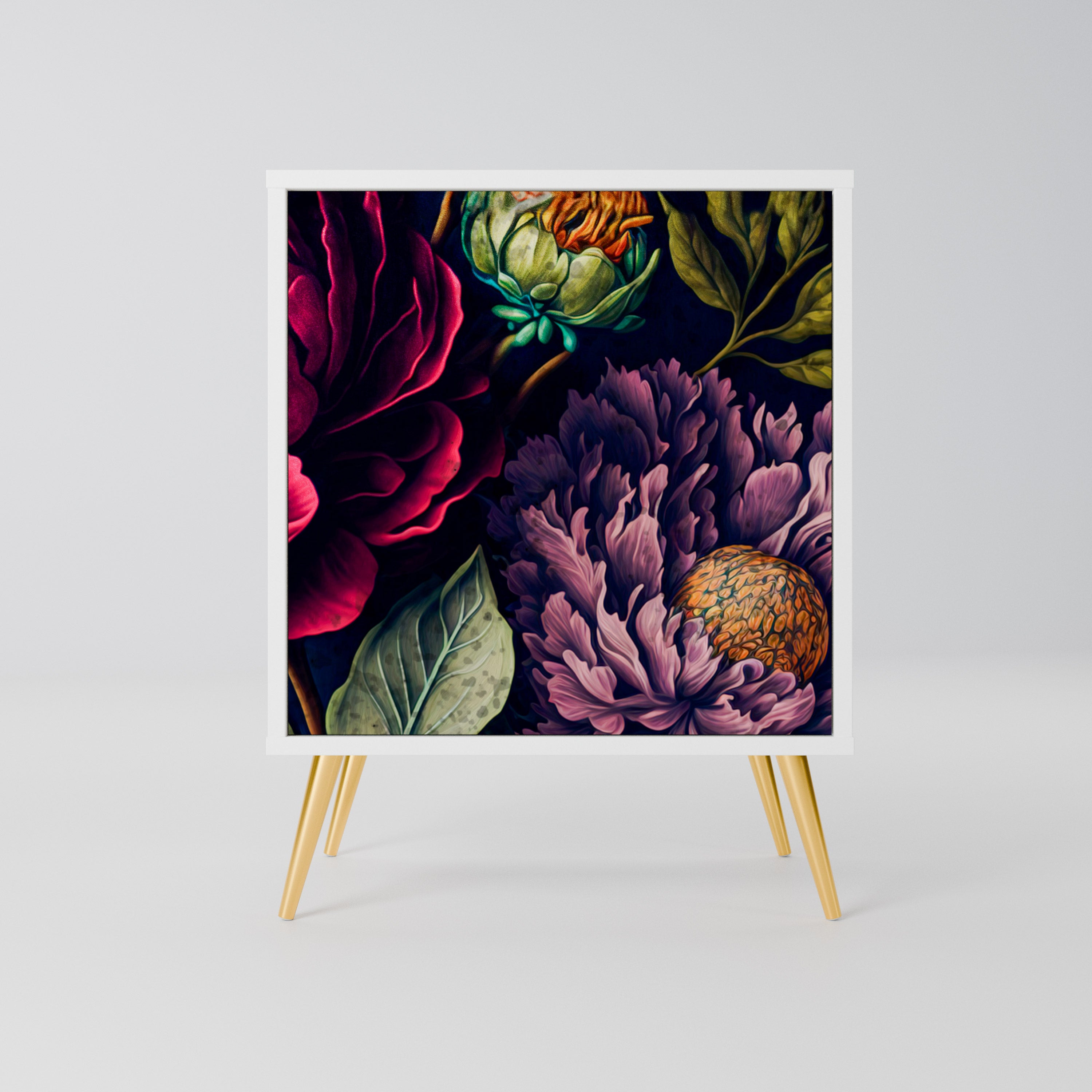 BLOOMING ELEGANCE Komoda 1-drzwiowa korpus Biały