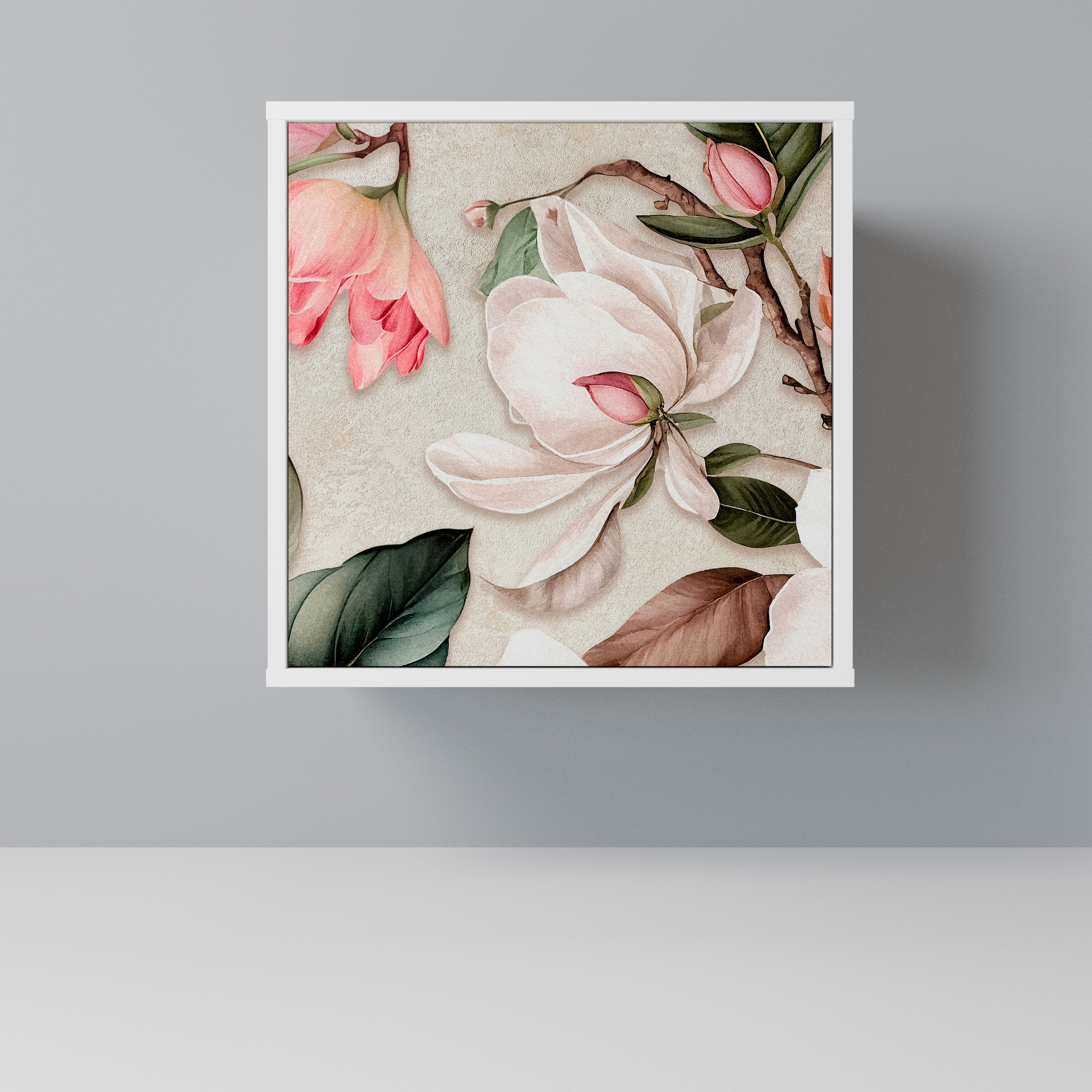 FLORAL GRACE Komoda 1-drzwiowa korpus Biały