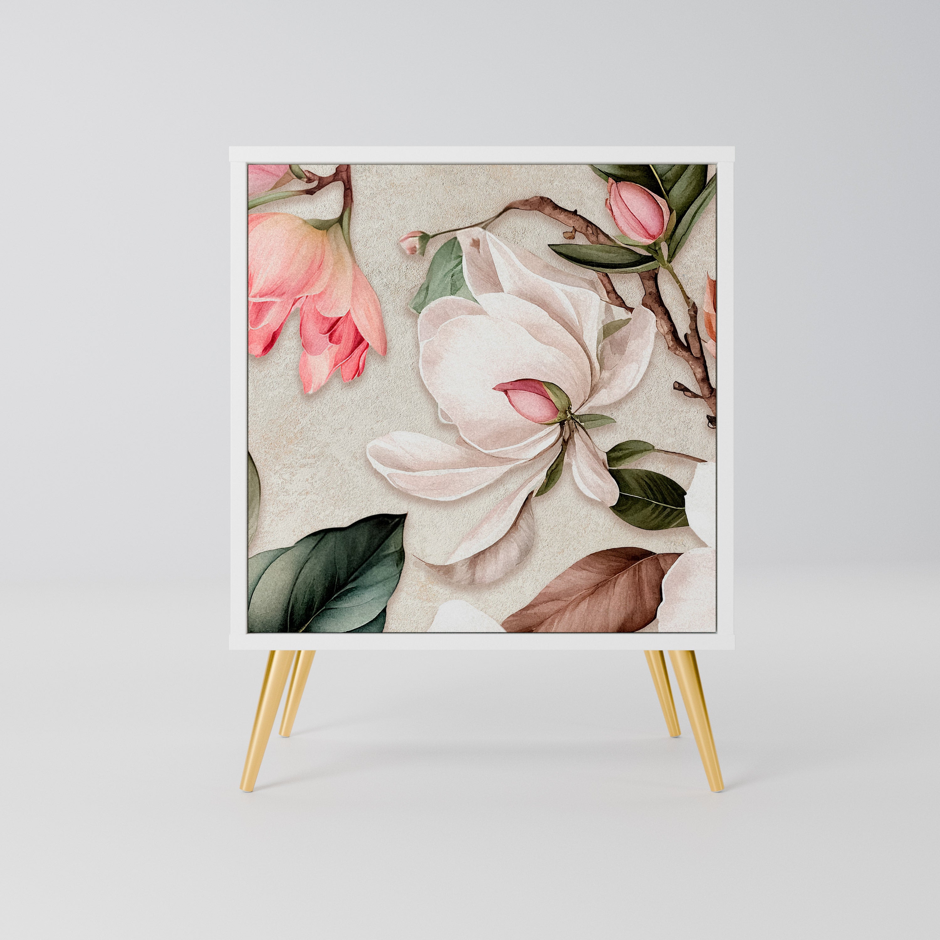 FLORAL GRACE Komoda 1-drzwiowa korpus Biały