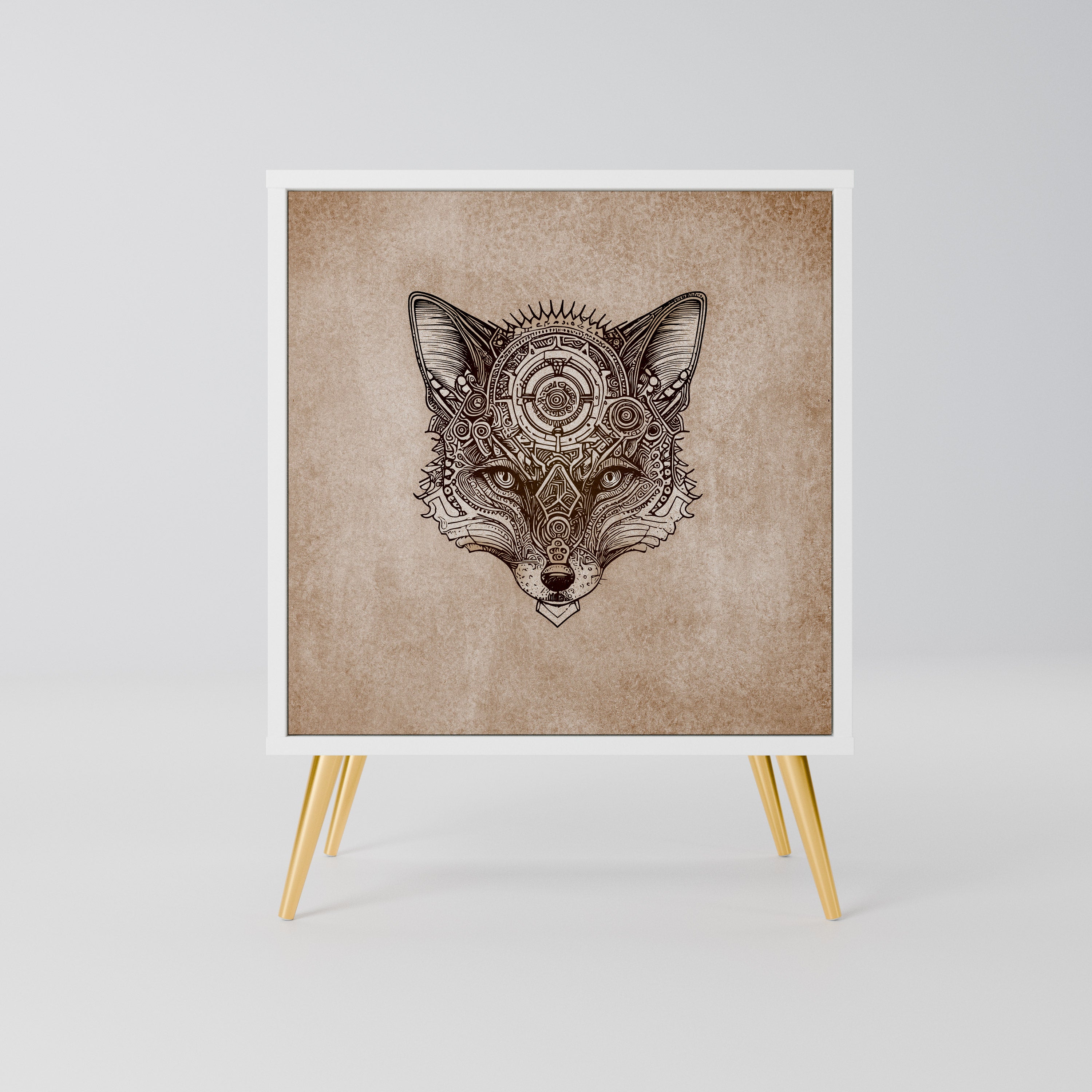 STEAMPUNK CLAN Komoda 1-drzwiowa korpus Biały