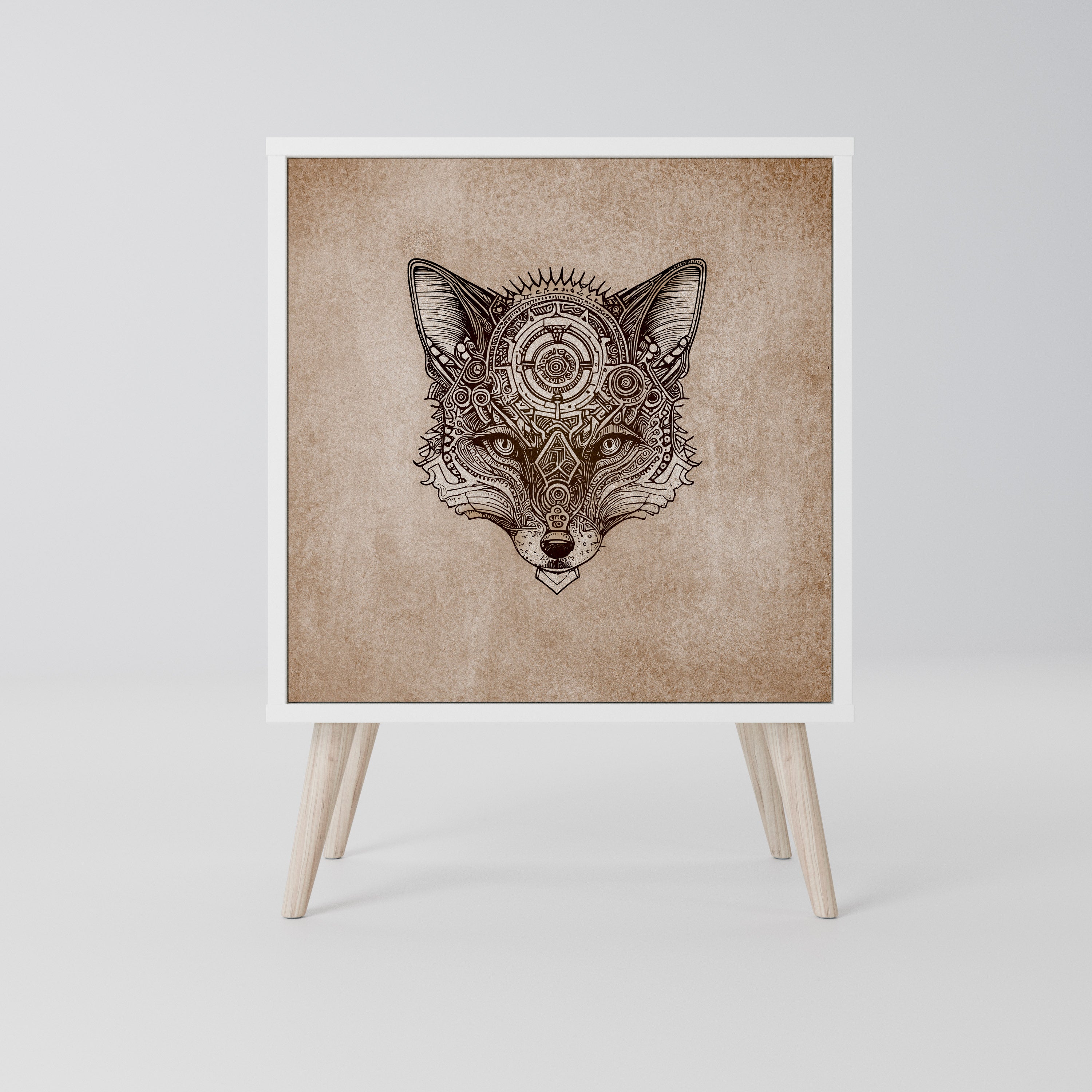 STEAMPUNK CLAN Komoda 1-drzwiowa korpus Biały