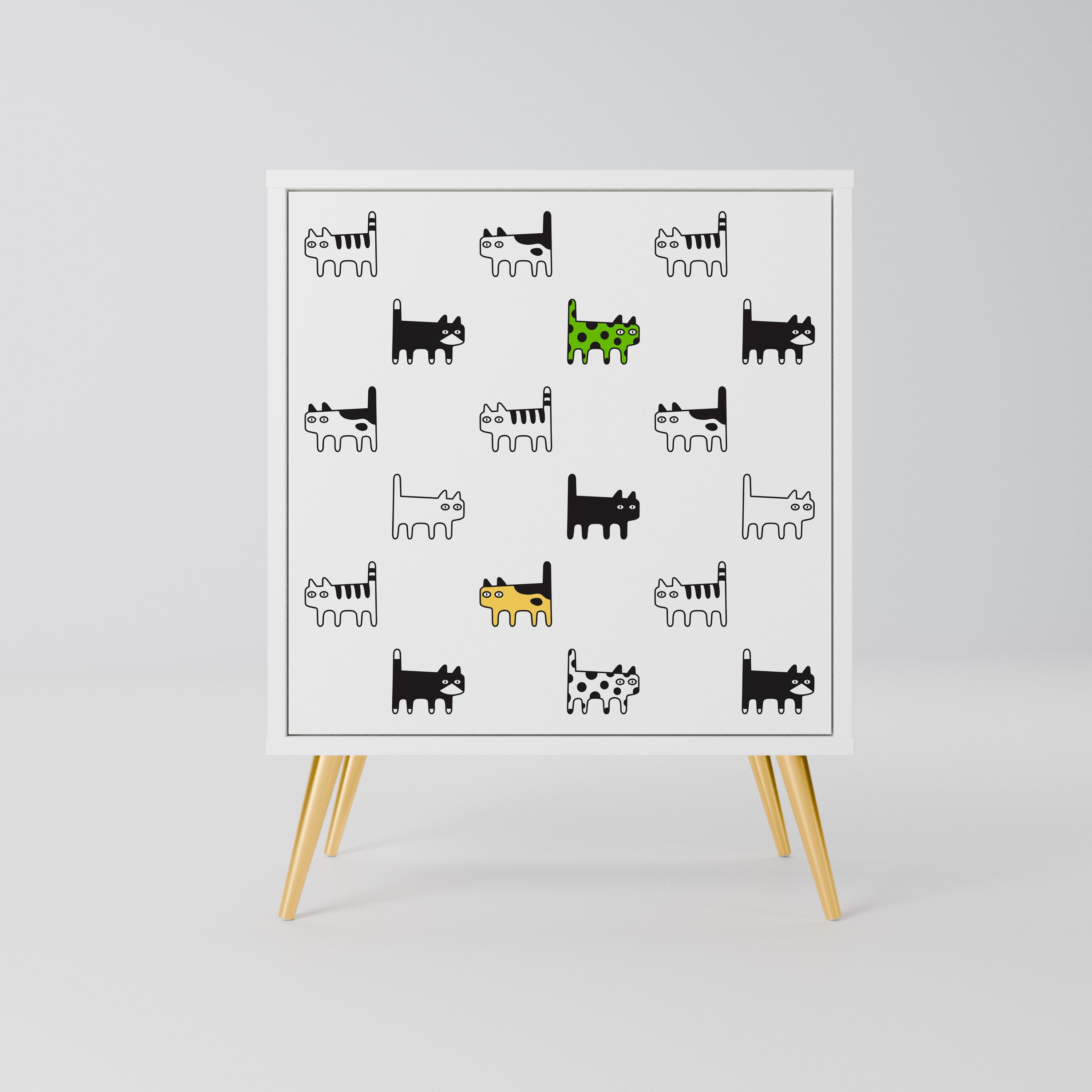 CATS COMPILATION Komoda 1-drzwiowa korpus Biały