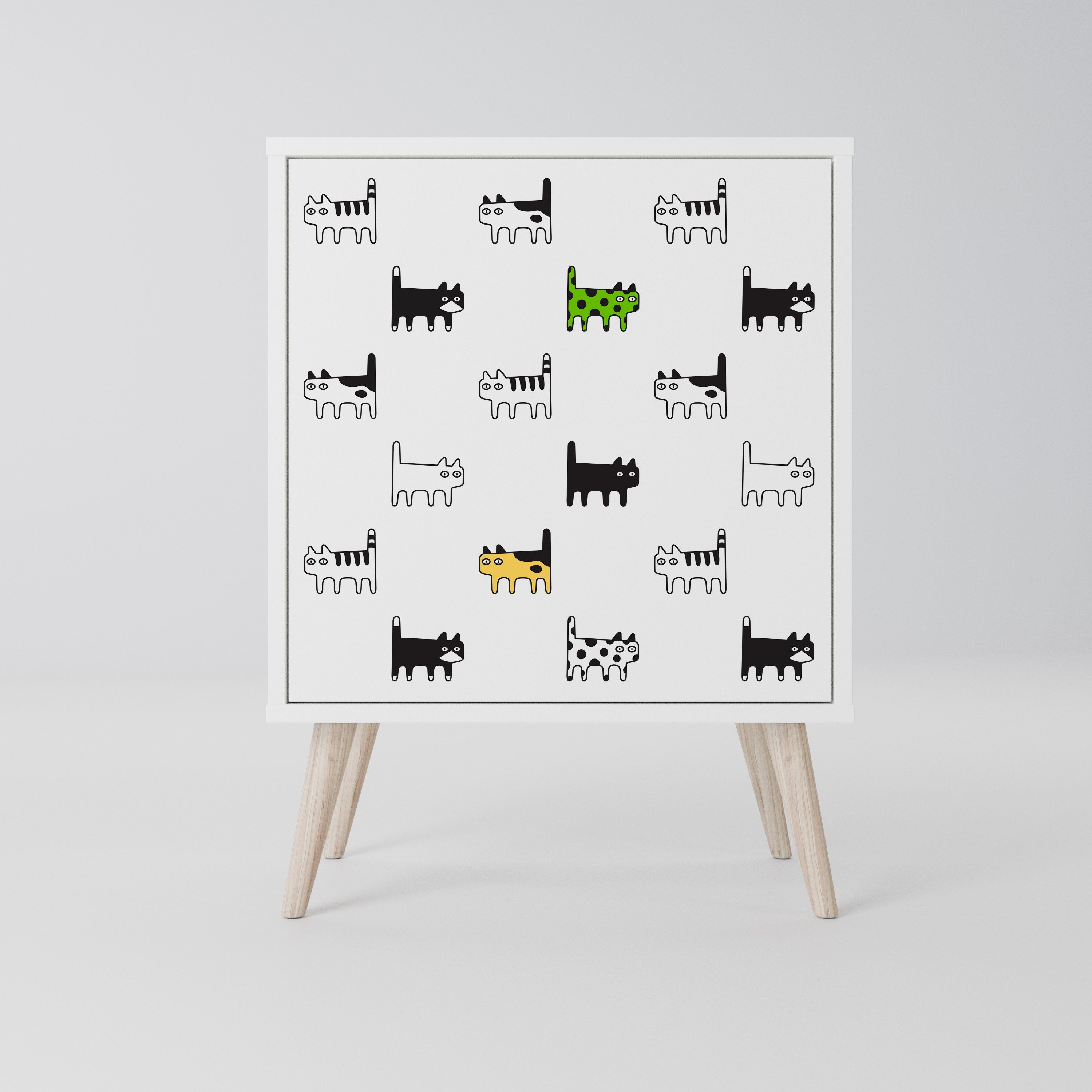 CATS COMPILATION Komoda 1-drzwiowa korpus Biały