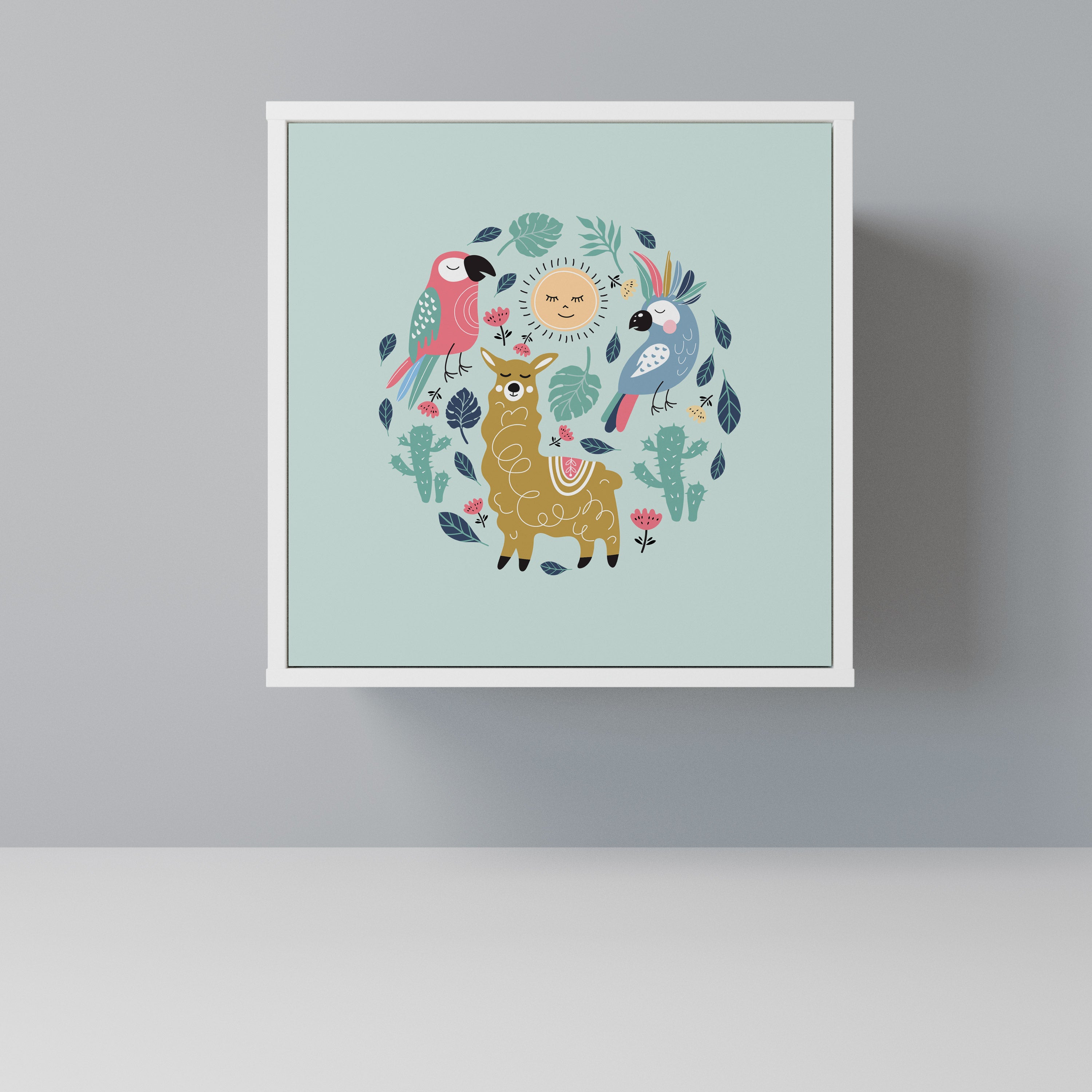 COLORFUL ALPACAS Komoda 1-drzwiowa korpus Biały
