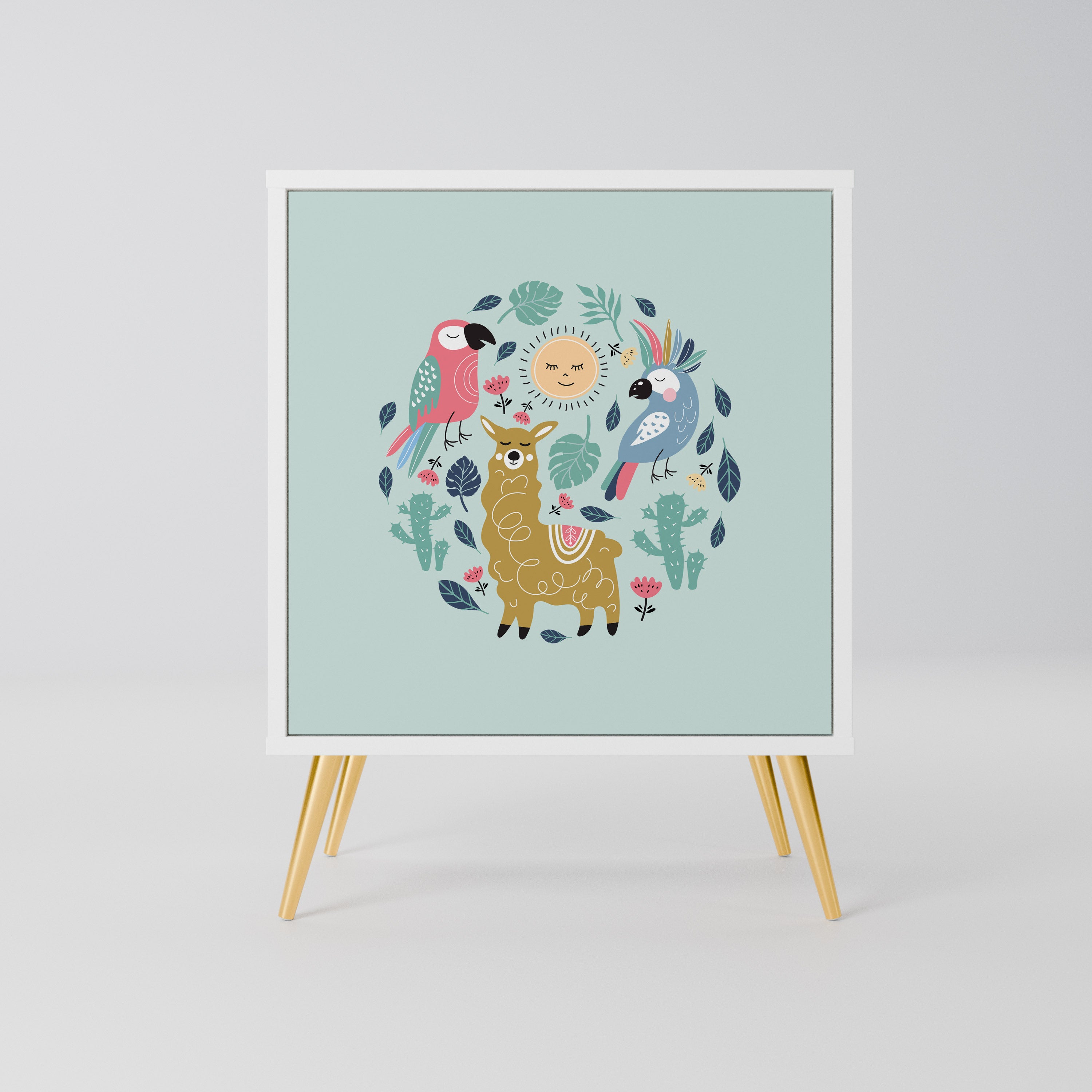 COLORFUL ALPACAS Komoda 1-drzwiowa korpus Biały