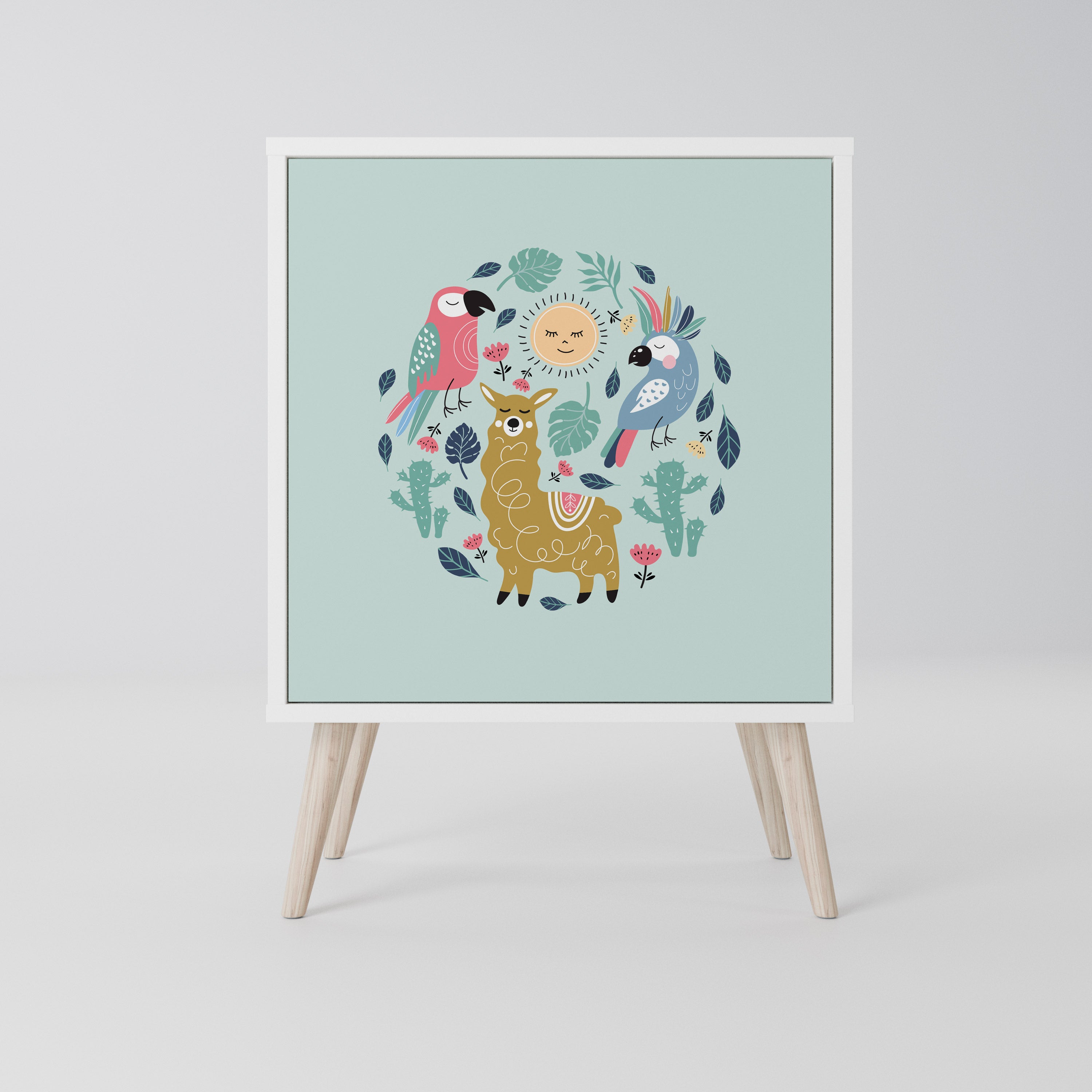 COLORFUL ALPACAS Komoda 1-drzwiowa korpus Biały